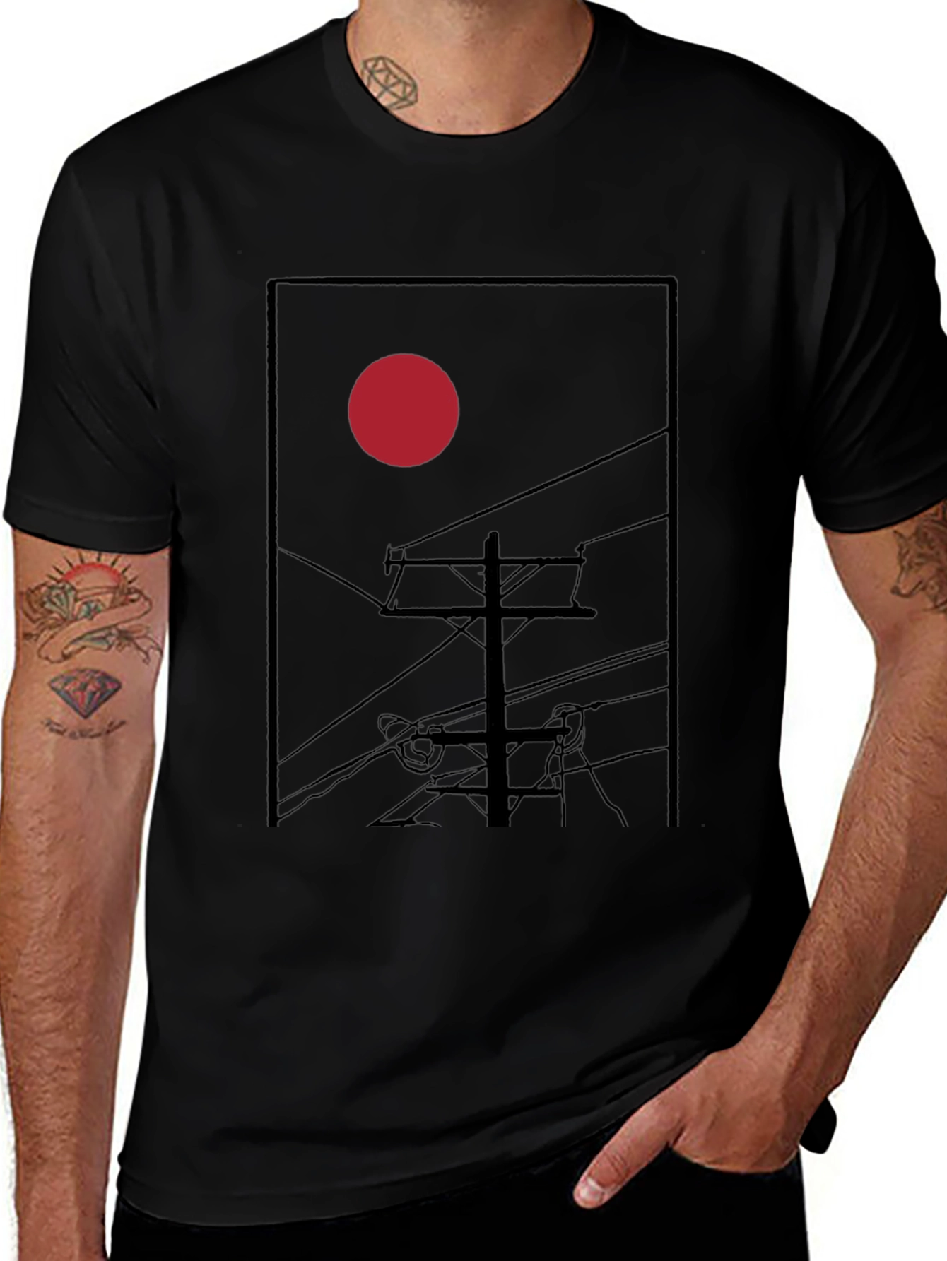Red Sun T-Shirt - Urban Style Graphic Tee