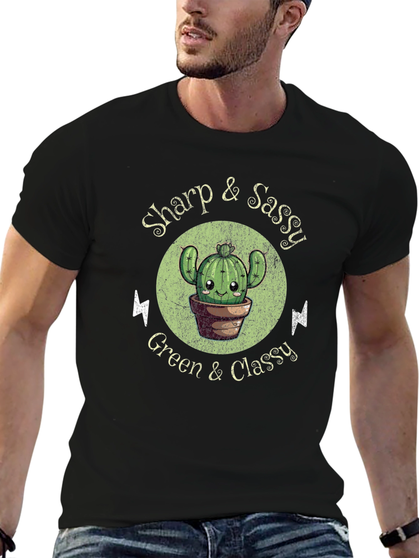 Sharp & Sassy Cactus Graphic T-Shirt