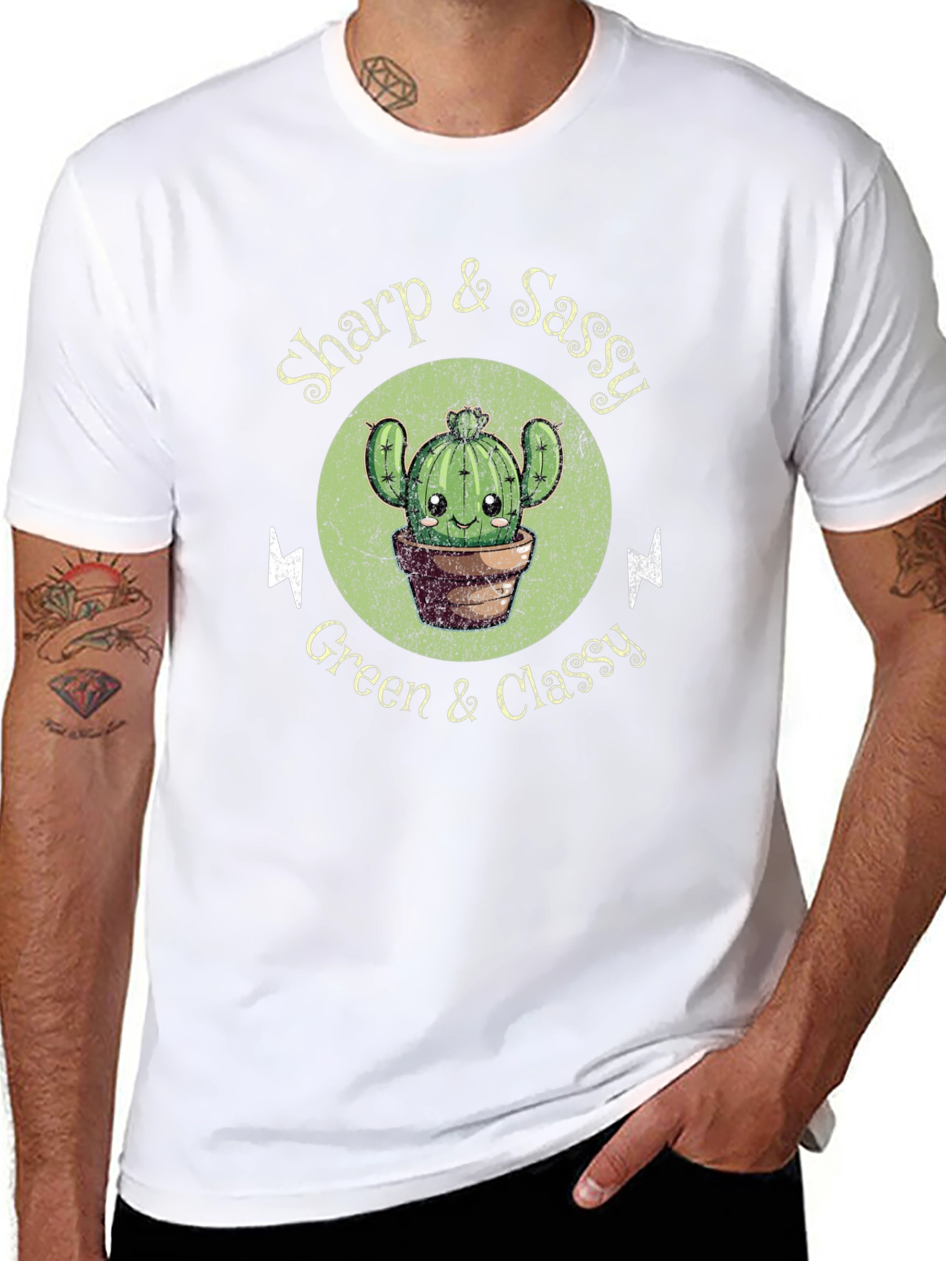Sharp & Sassy Cactus Graphic T-Shirt