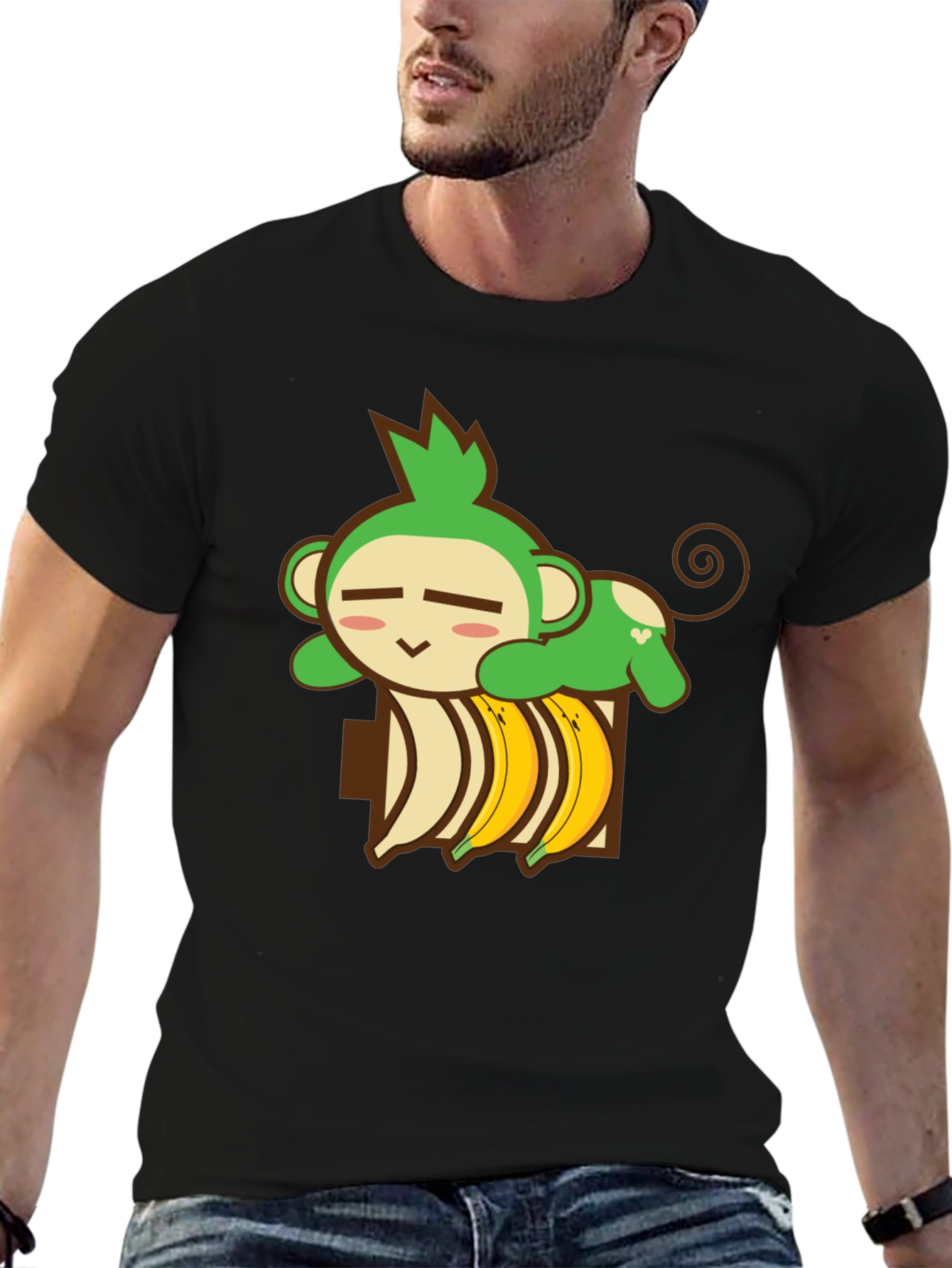 Monkey Banana Nap T-Shirt - Cute Cartoon Tee