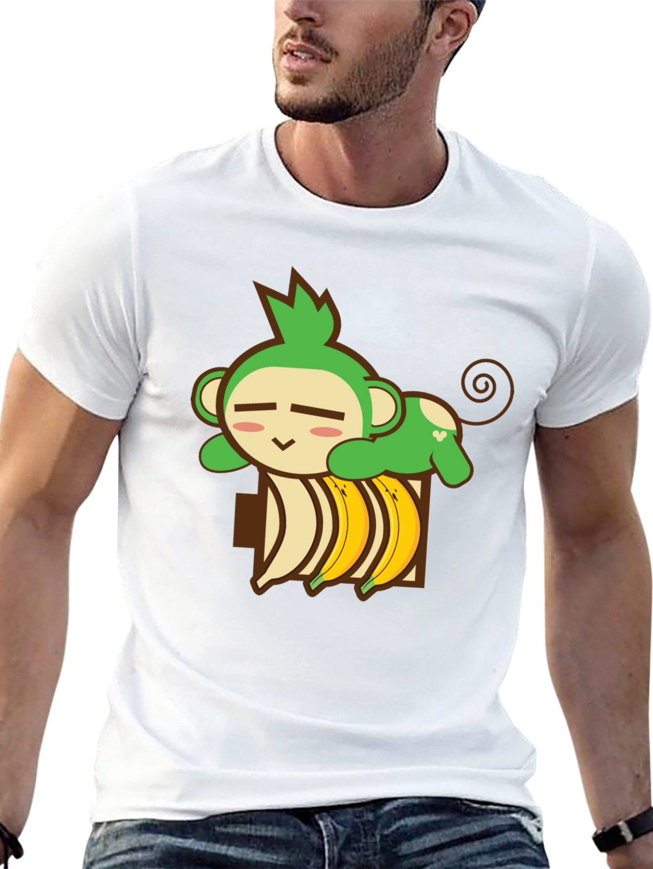Monkey Banana Nap T-Shirt - Cute Cartoon Tee