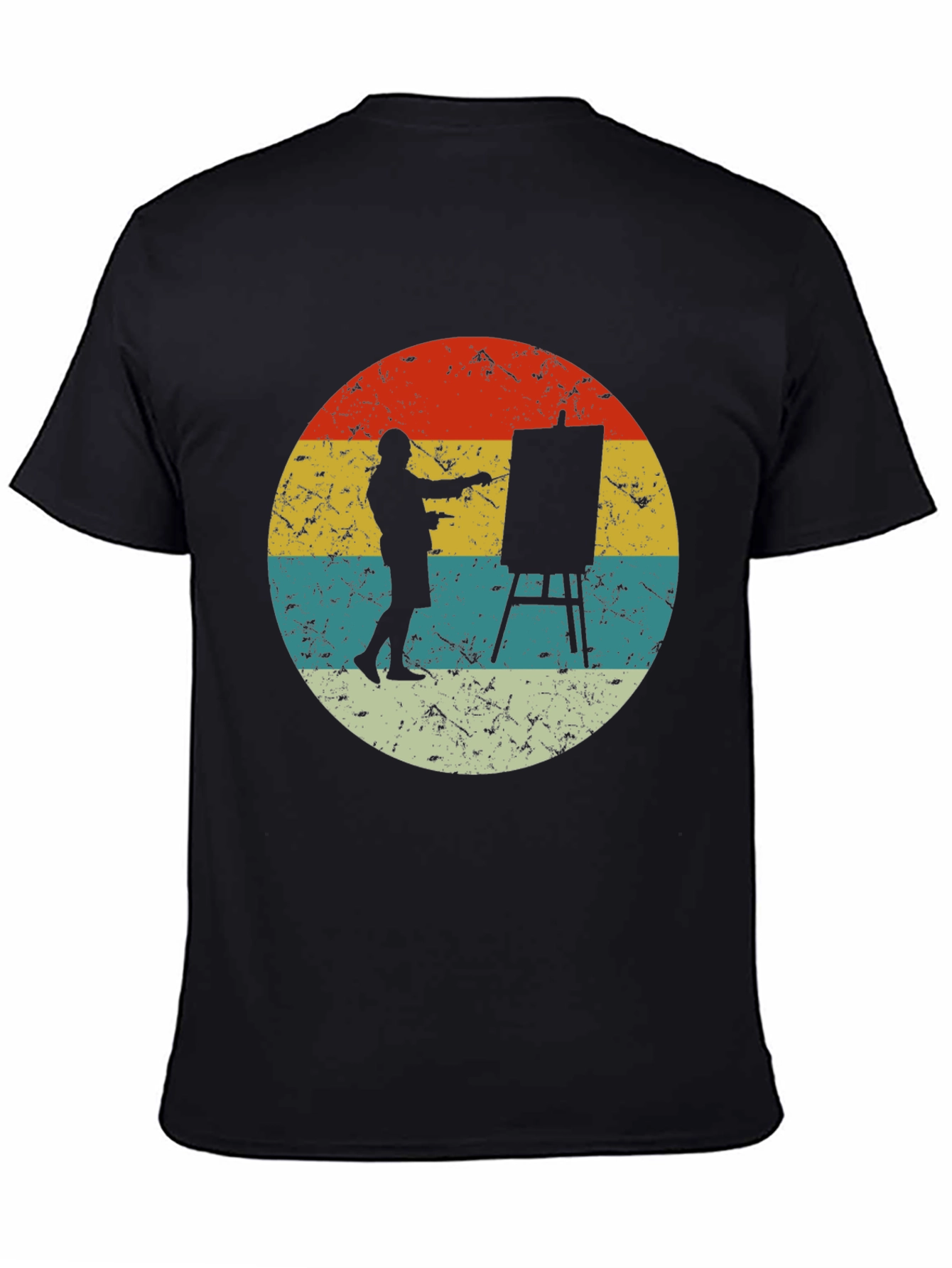 Retro Painter Tee - Artist Circle Graphic T-Shirt