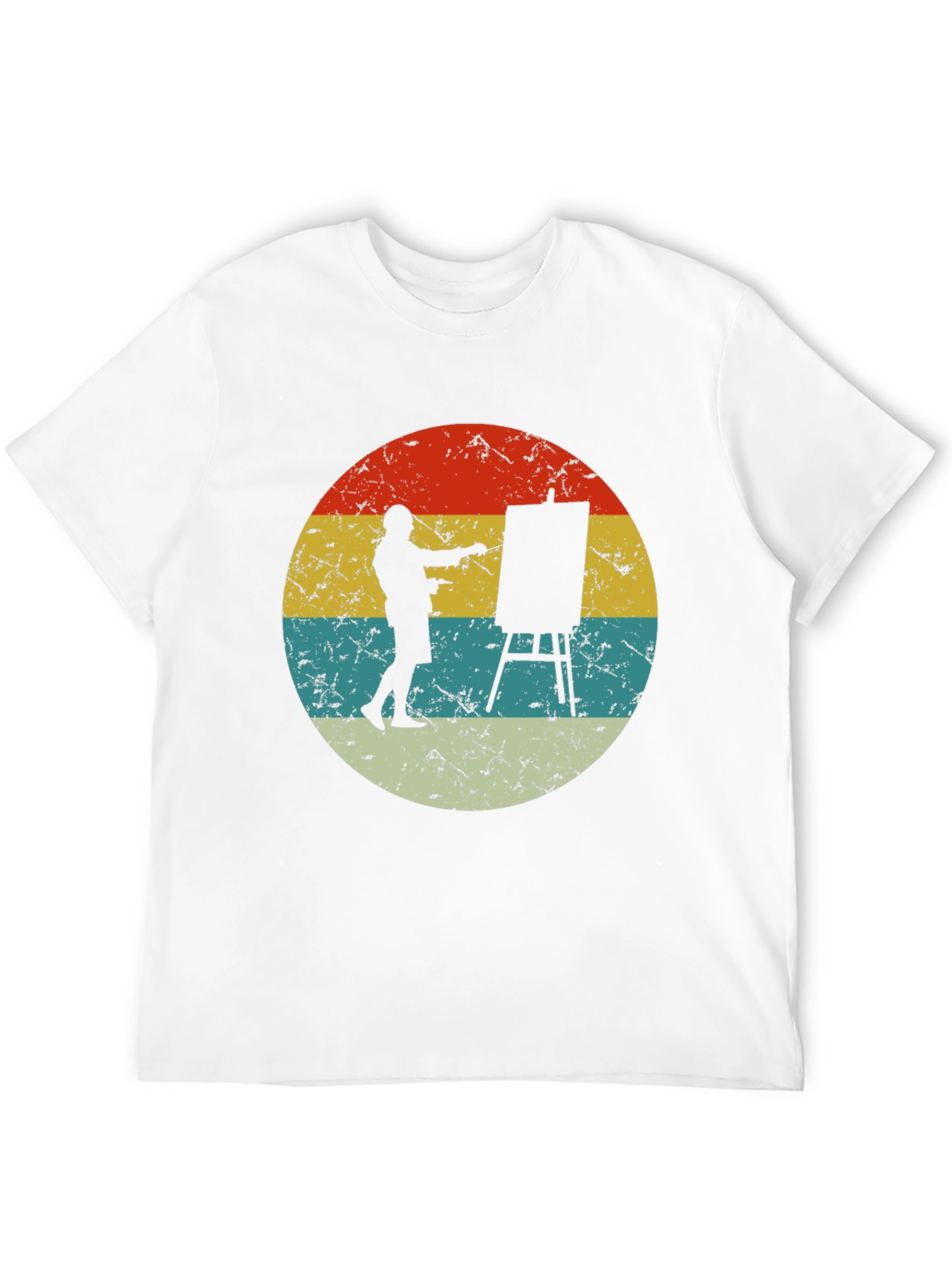 Retro Painter Tee - Artist Circle Graphic T-Shirt