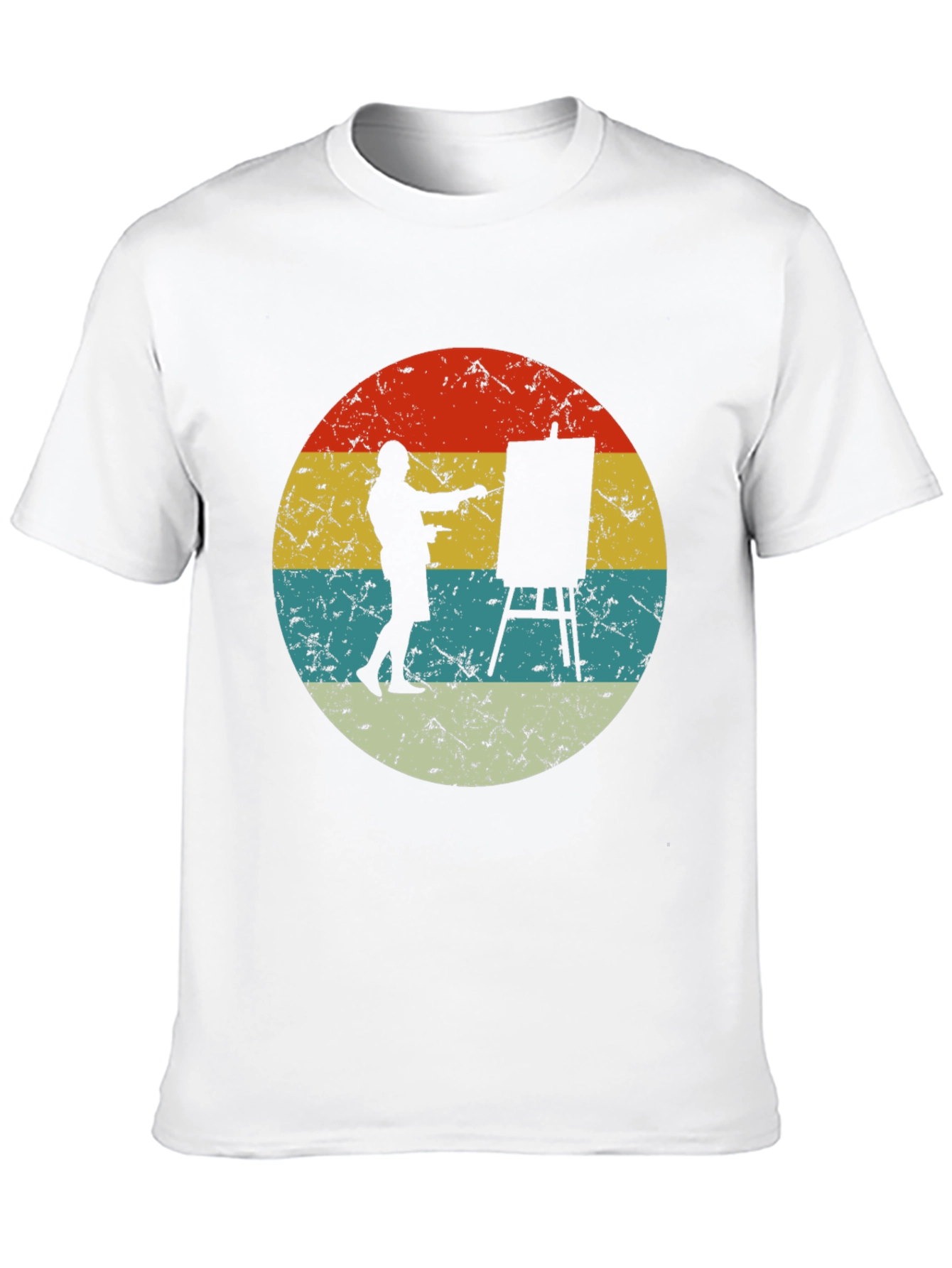 Retro Painter Tee - Artist Circle Graphic T-Shirt