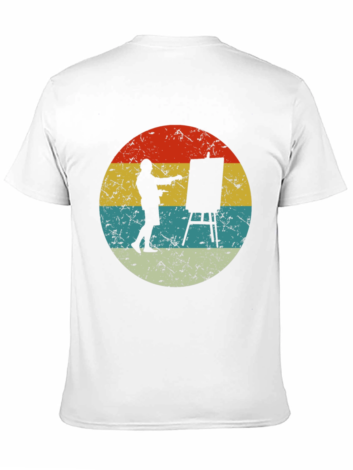Retro Painter Tee - Artist Circle Graphic T-Shirt