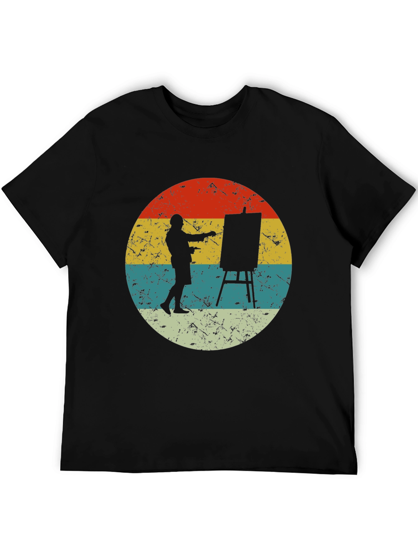 Retro Painter Tee - Artist Circle Graphic T-Shirt