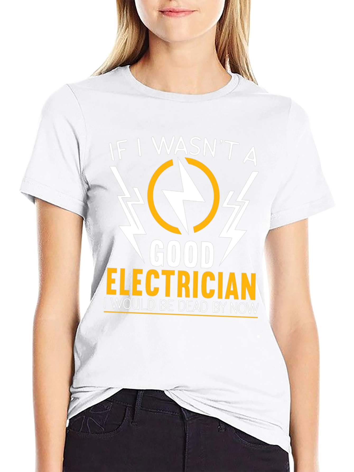 Electrician Humor Graphic T-Shirt - Black
