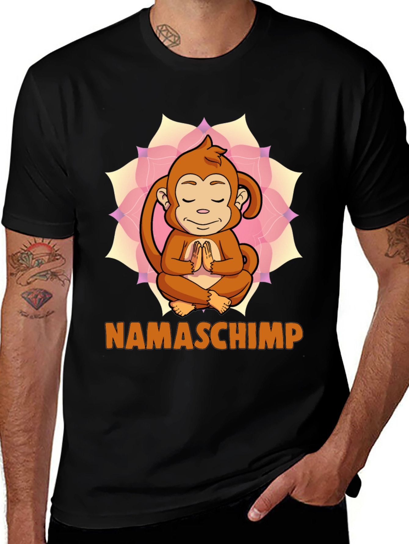 Namaschimp Monkey Graphic T-Shirt