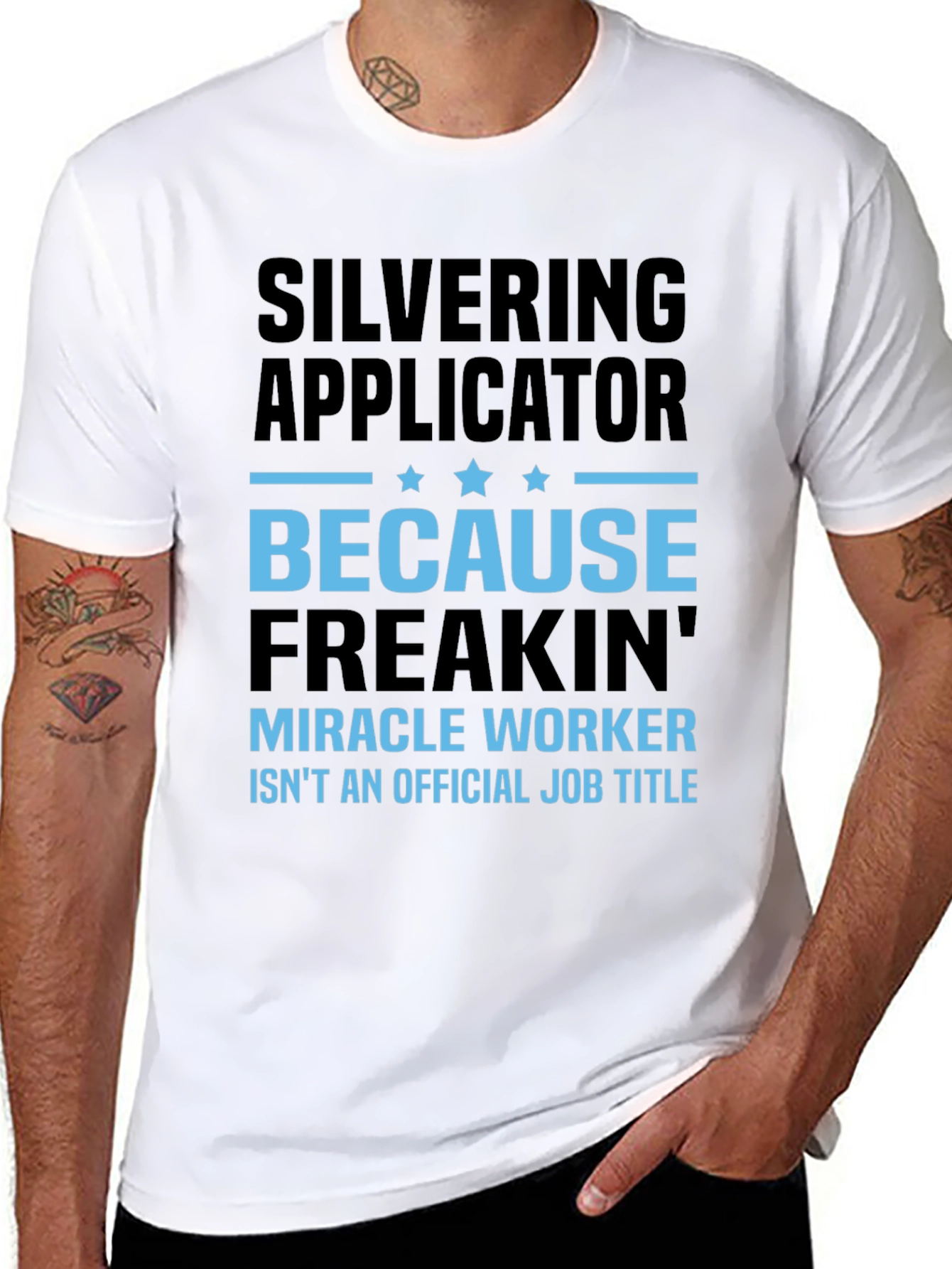 Silvering Applicator Funny T-Shirt Job Title
