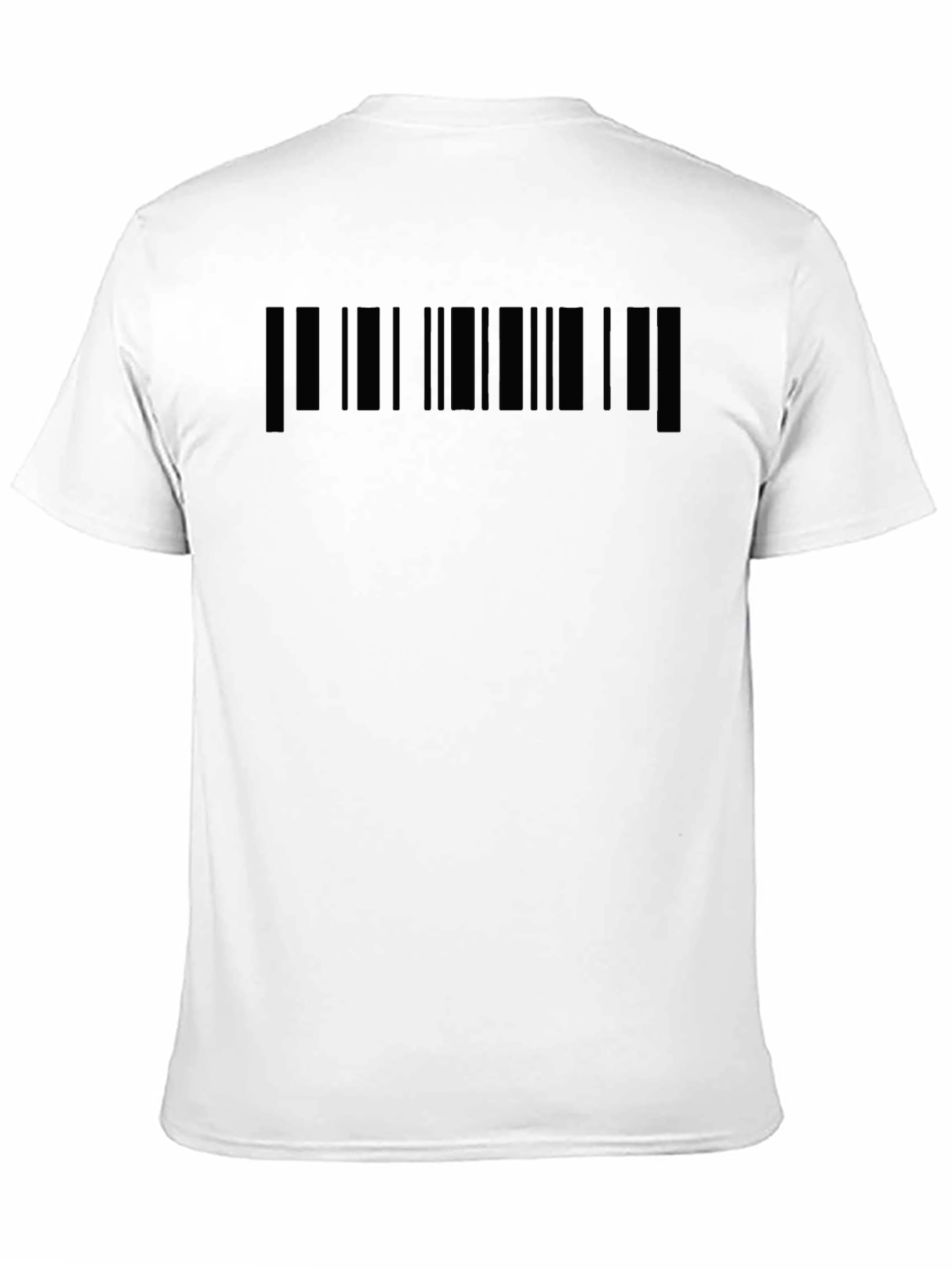 Barcode Black T-Shirt - Modern Minimalist Design