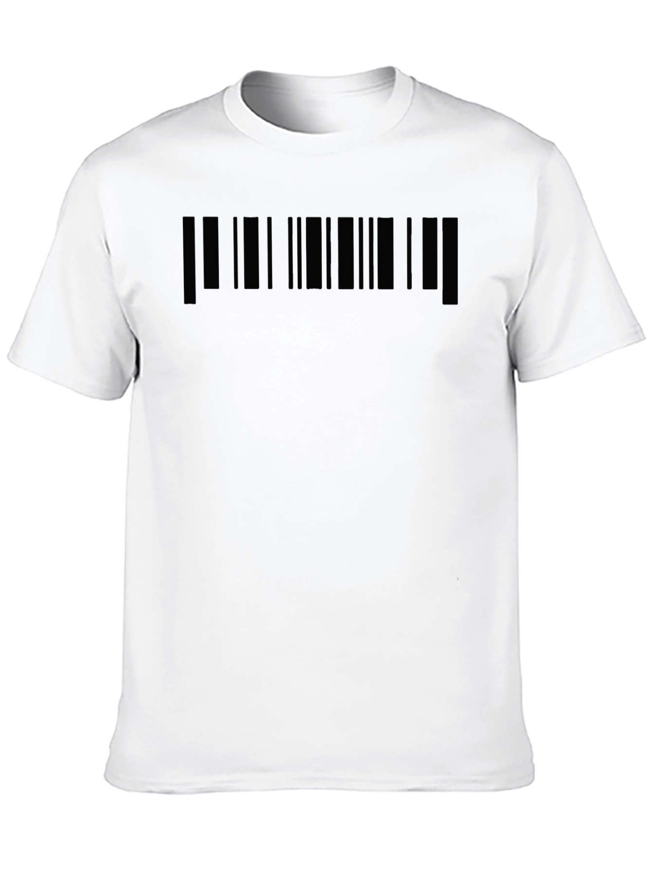 Barcode Black T-Shirt - Modern Minimalist Design