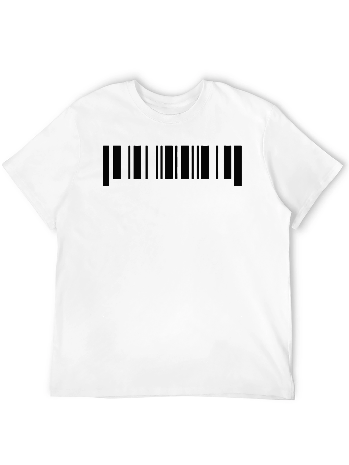 Barcode Black T-Shirt - Modern Minimalist Design