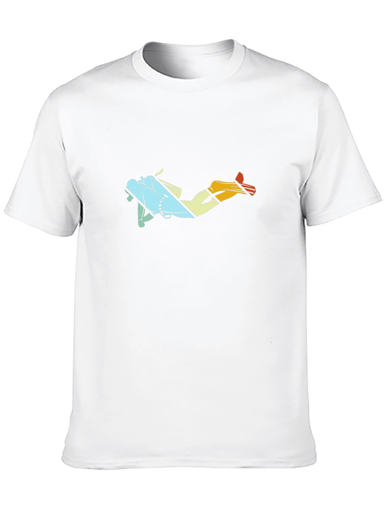 Retro Diver Graphic T-Shirt - Black
