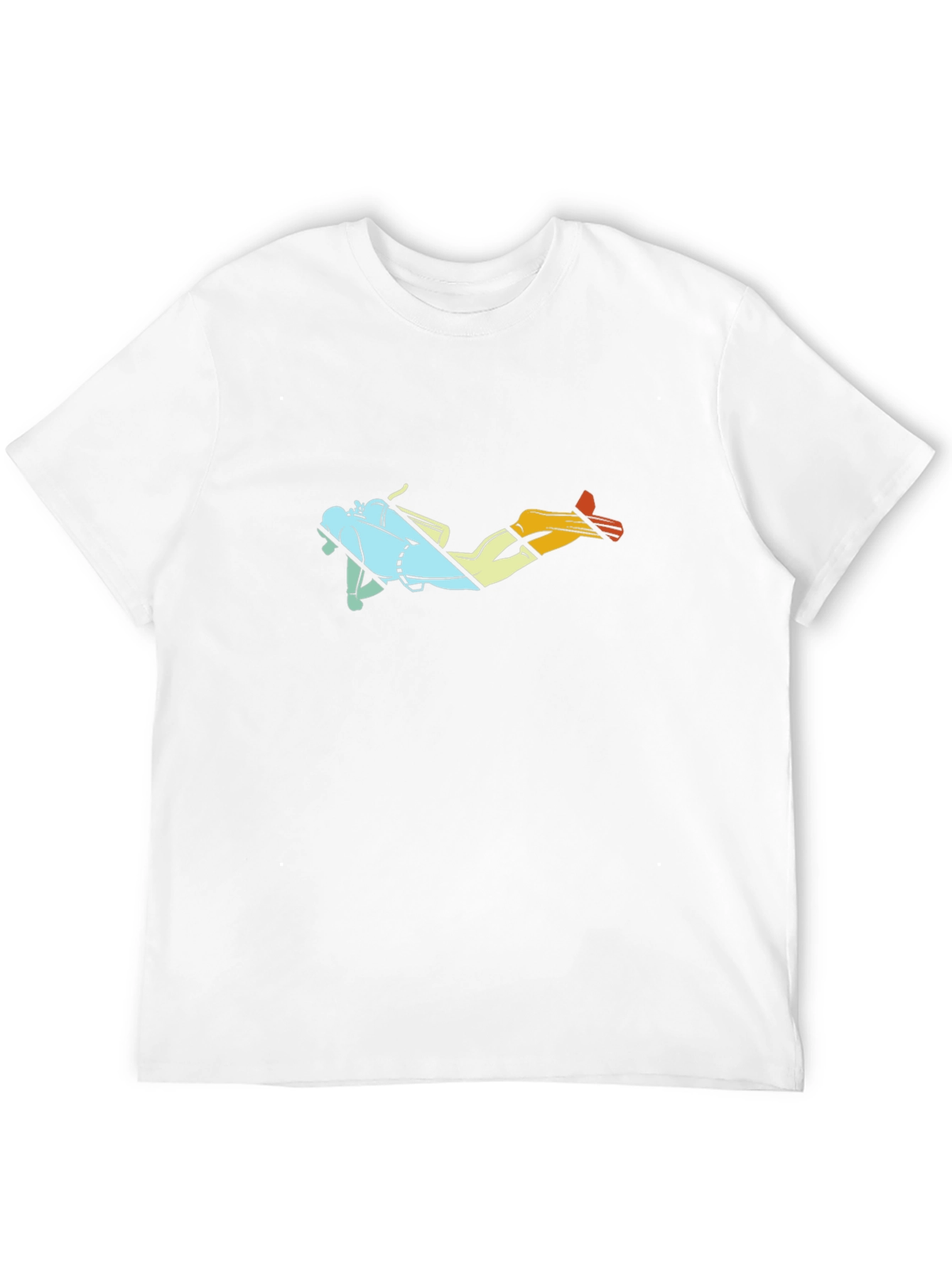 Retro Diver Graphic T-Shirt - Black