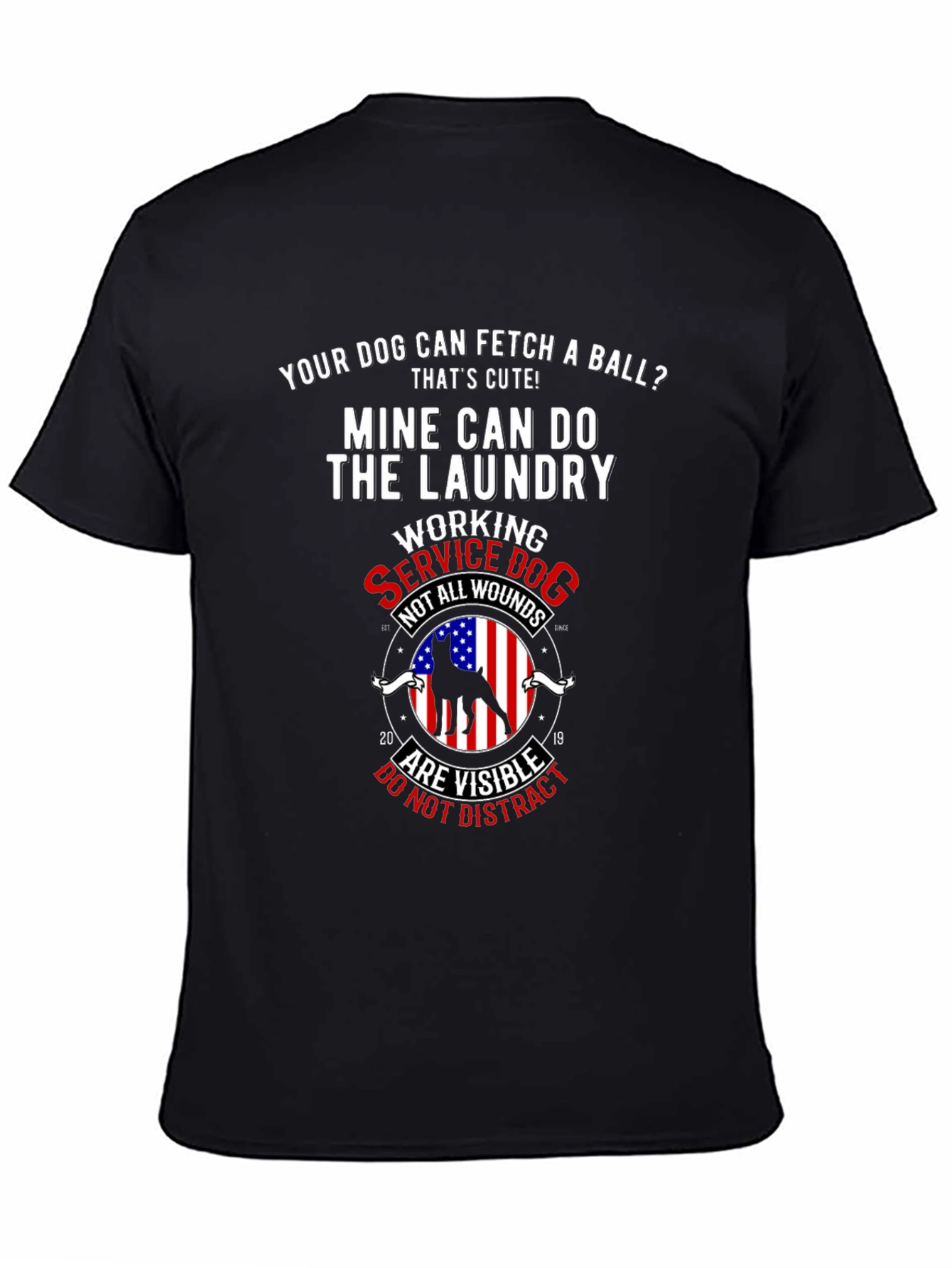 Service Dog Laundry T-Shirt - Veteran Support