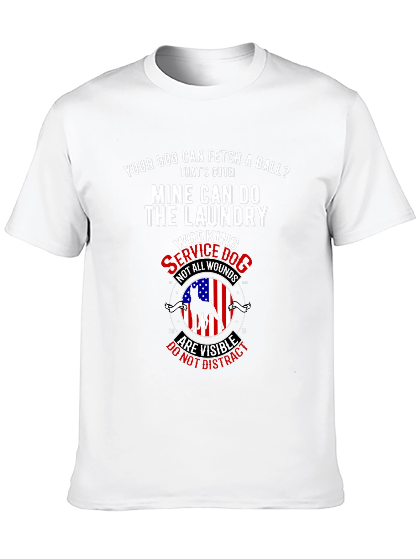 Service Dog Laundry T-Shirt - Veteran Support
