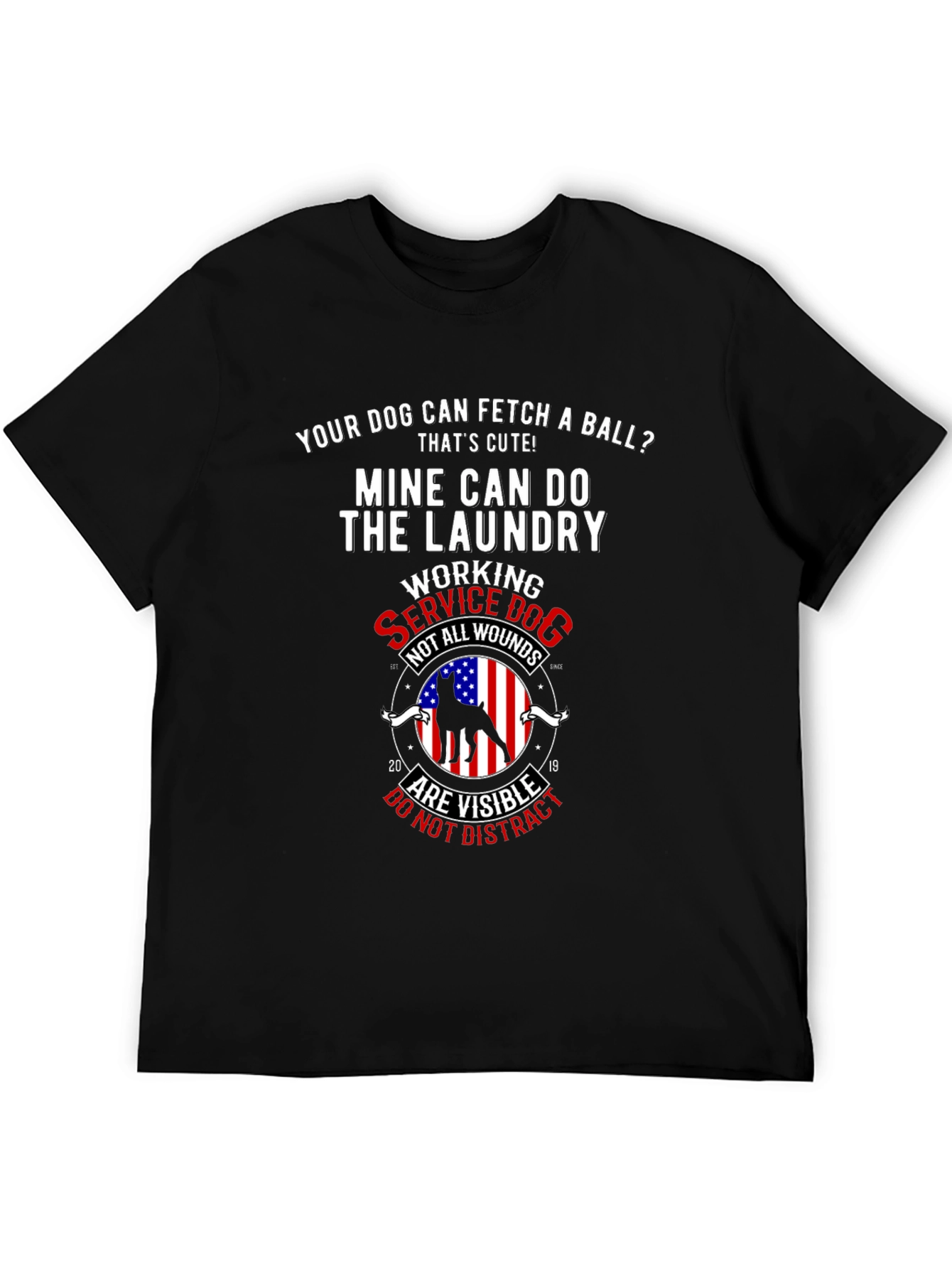 Service Dog Laundry T-Shirt - Veteran Support