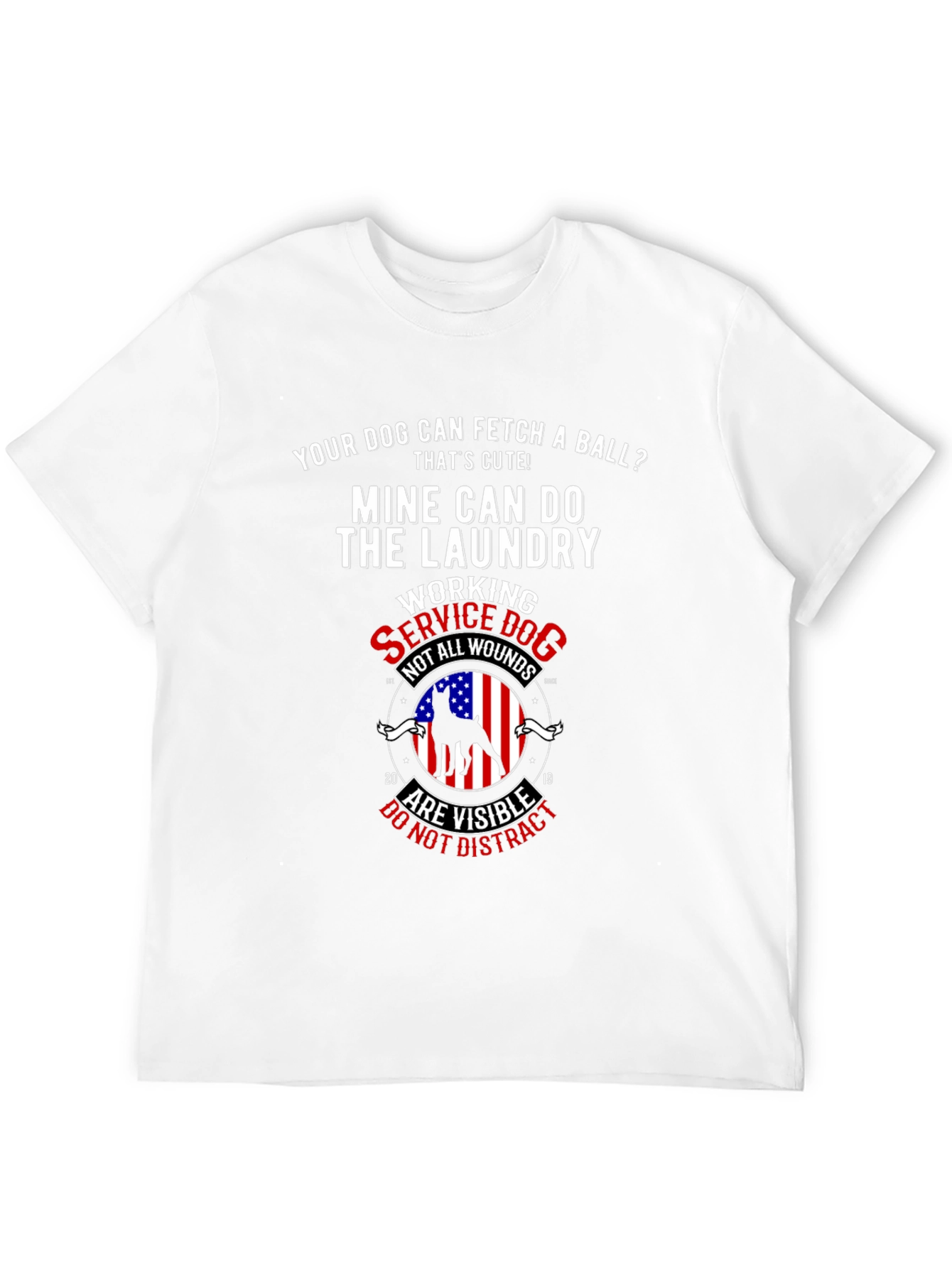 Service Dog Laundry T-Shirt - Veteran Support