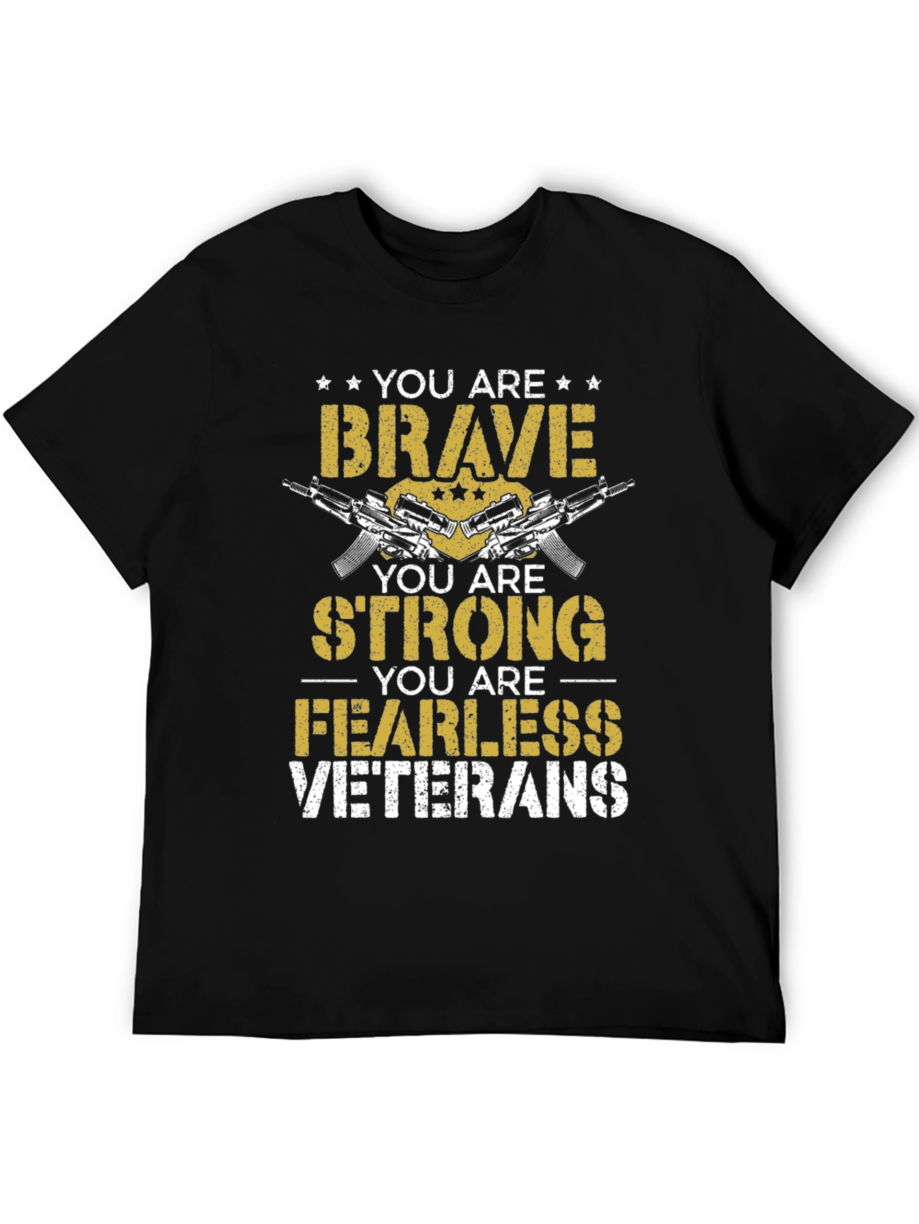 Brave Strong Fearless Veterans Graphic Tee