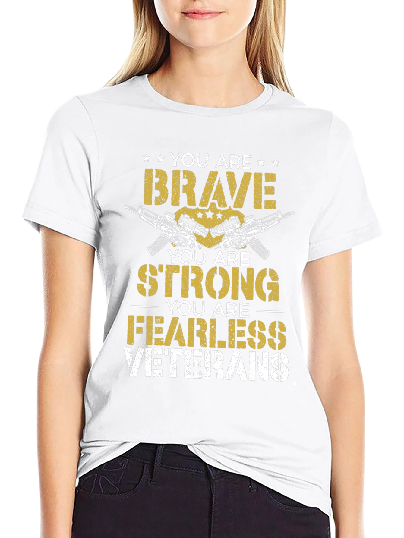 Brave Strong Fearless Veterans Graphic Tee