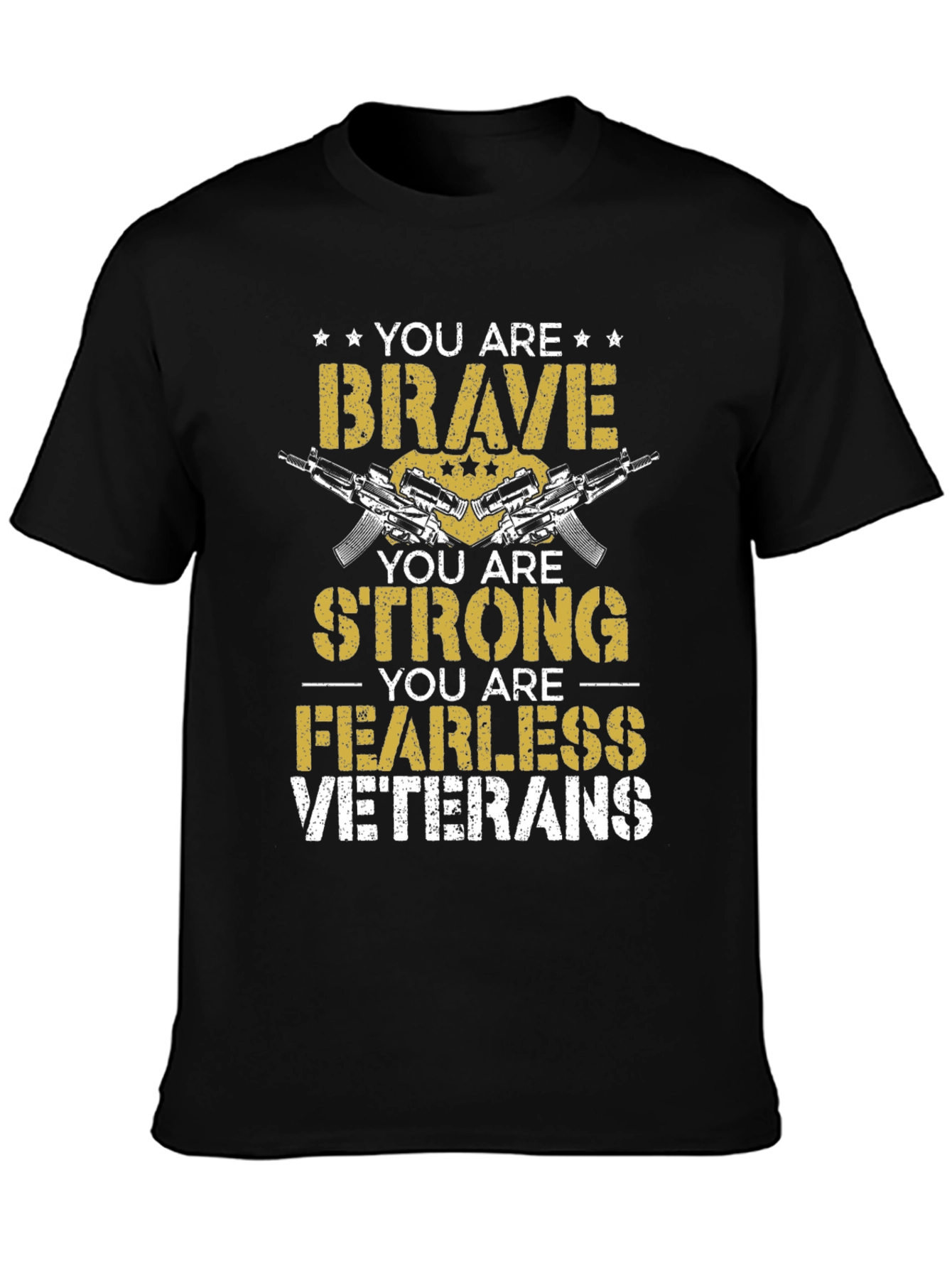 Brave Strong Fearless Veterans Graphic Tee