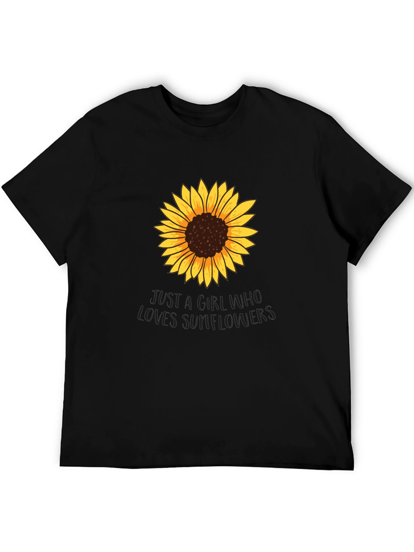 Sunflower Lover Graphic Tee - Black Unisex T-Shirt