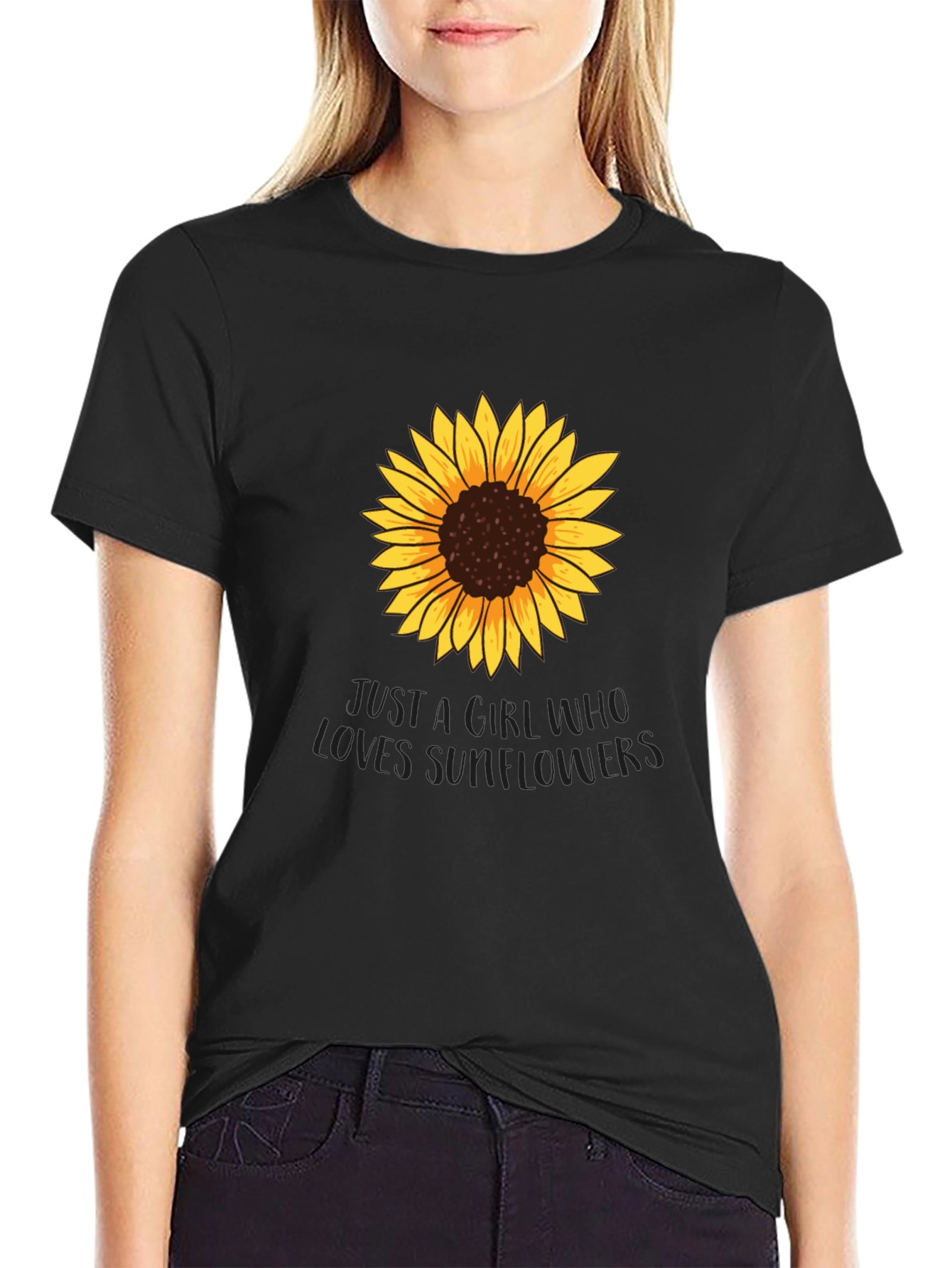 Sunflower Lover Graphic Tee - Black Unisex T-Shirt