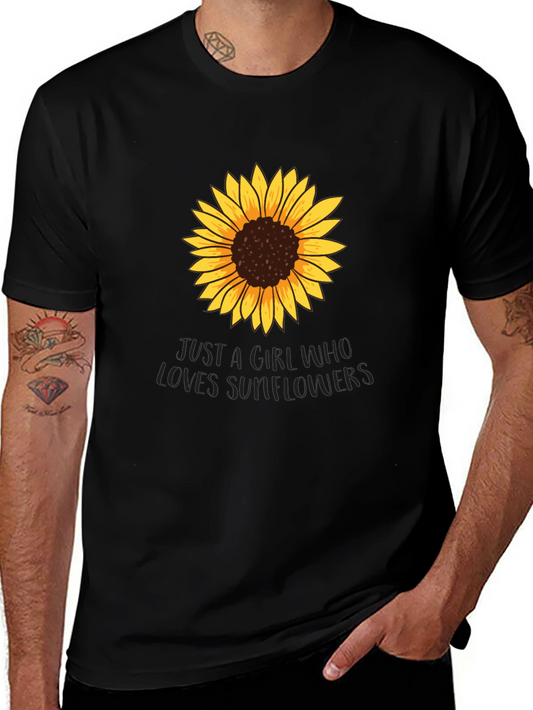 Sunflower Lover Graphic Tee - Black Unisex T-Shirt