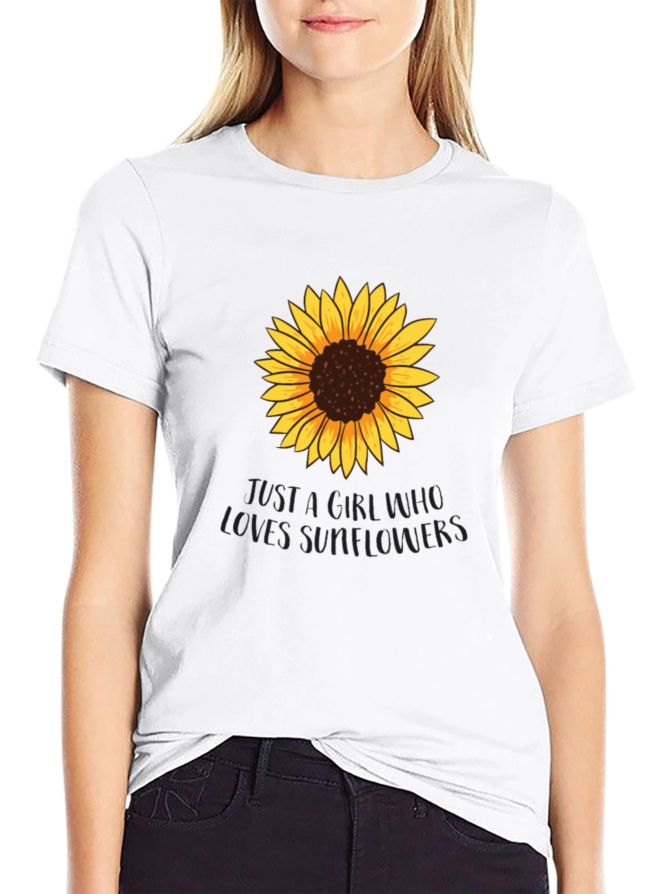 Sunflower Lover Graphic Tee - Black Unisex T-Shirt