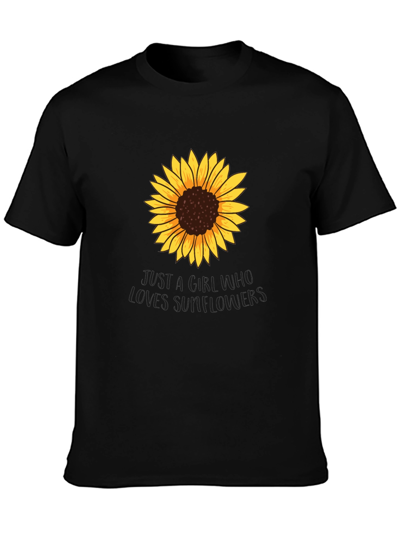Sunflower Lover Graphic Tee - Black Unisex T-Shirt