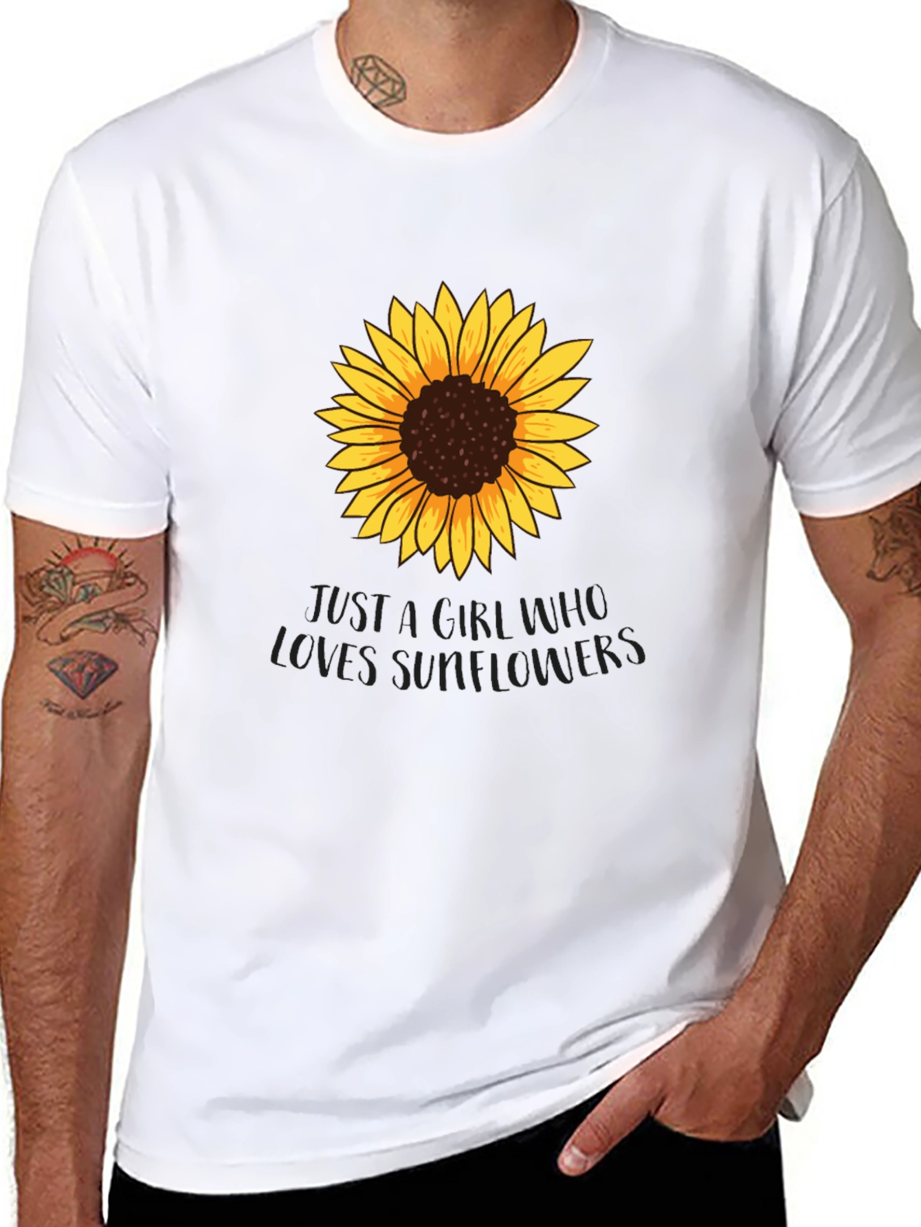Sunflower Lover Graphic Tee - Black Unisex T-Shirt