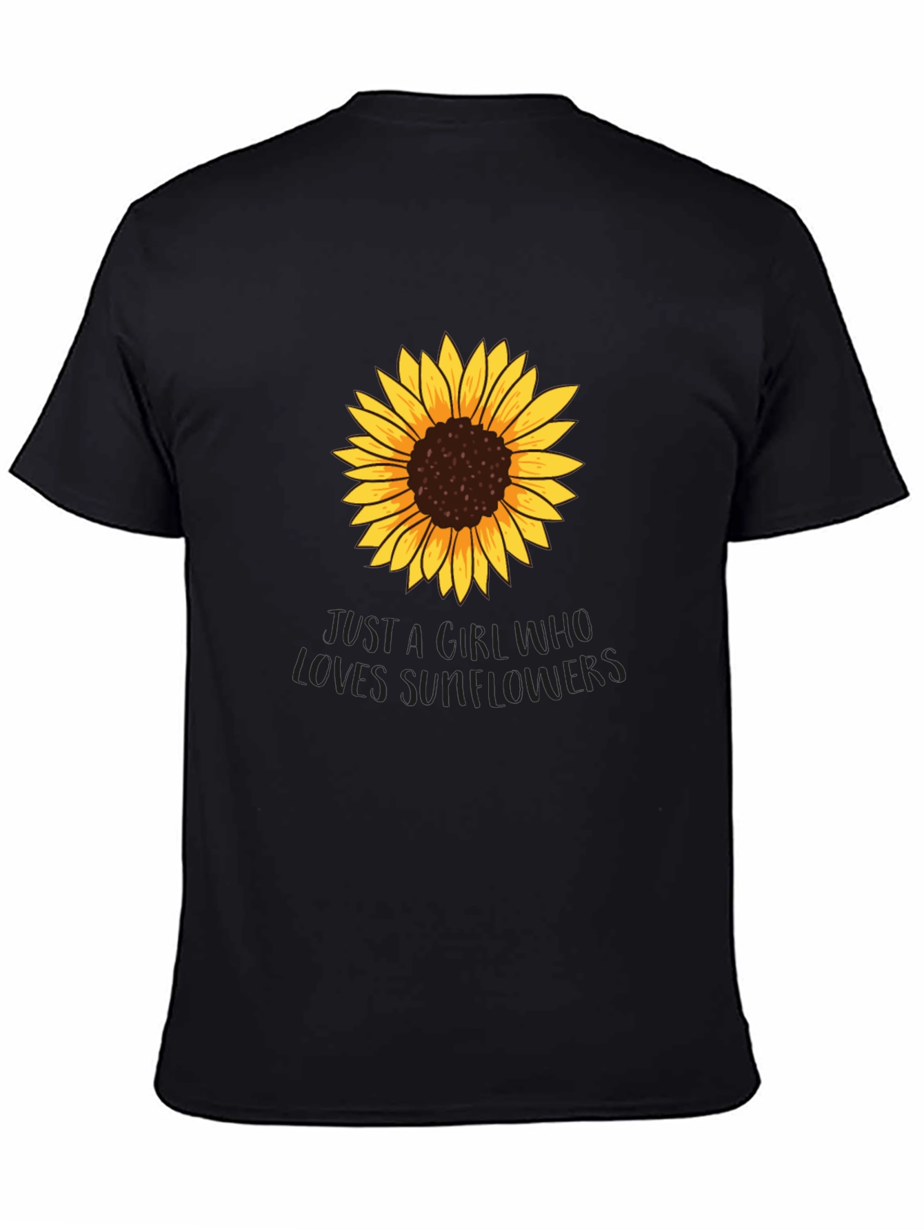 Sunflower Lover Graphic Tee - Black Unisex T-Shirt