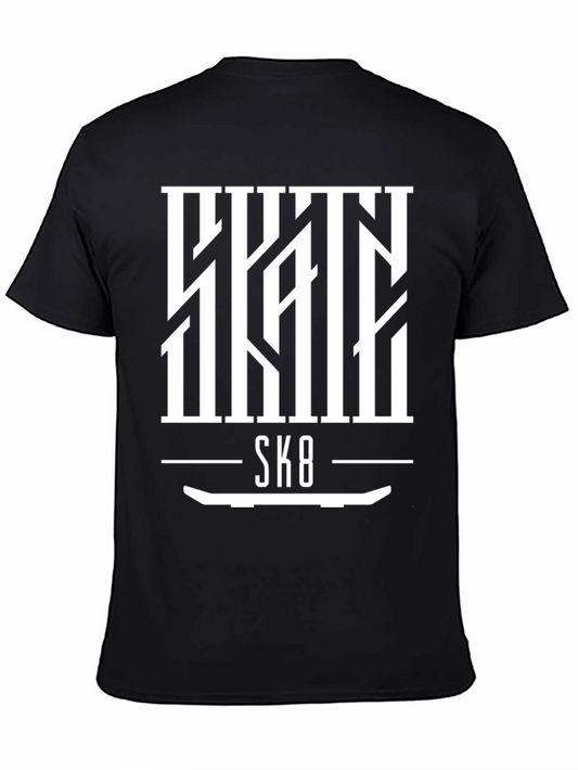 Skate SK8 Graphic Tee - Cool Skateboard Design
