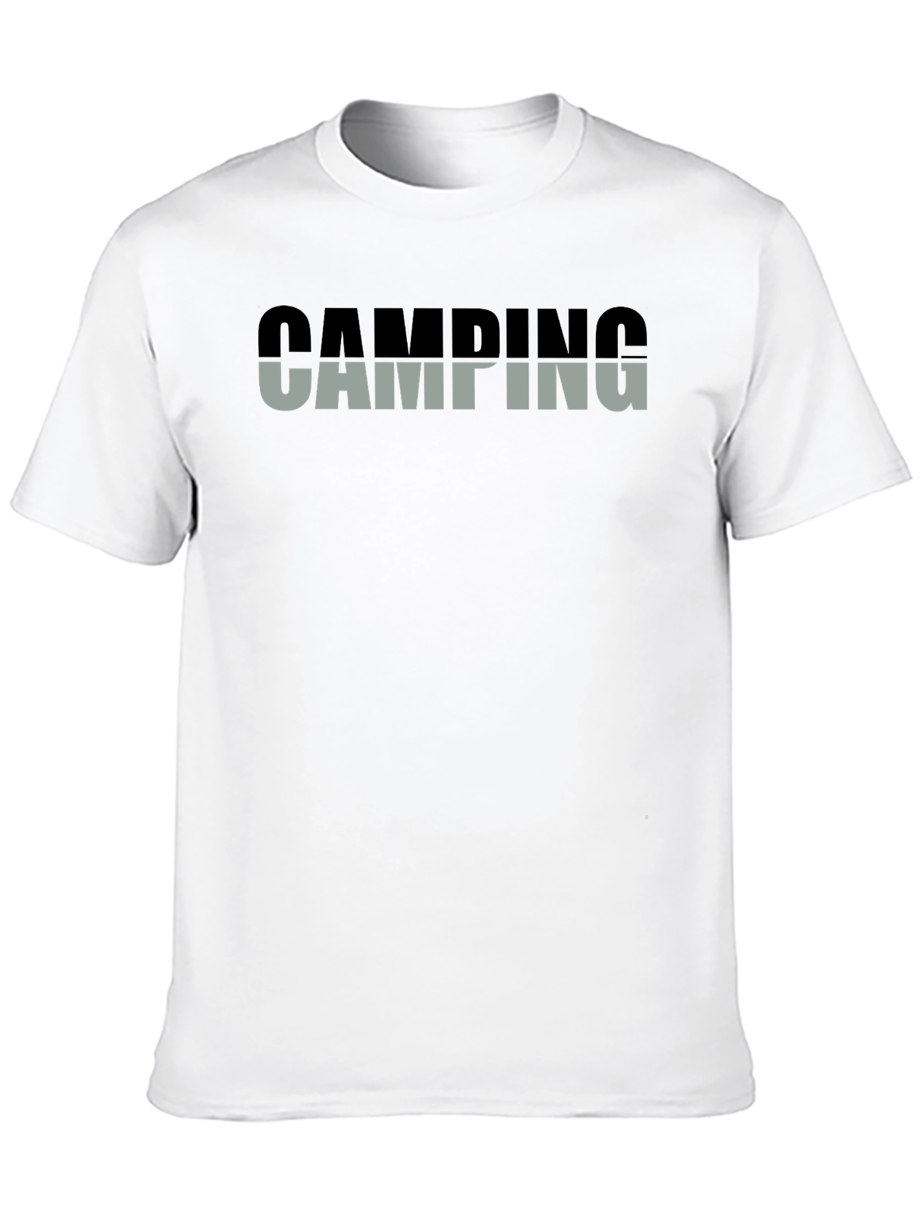 Camping Two-Tone Graphic T-Shirt