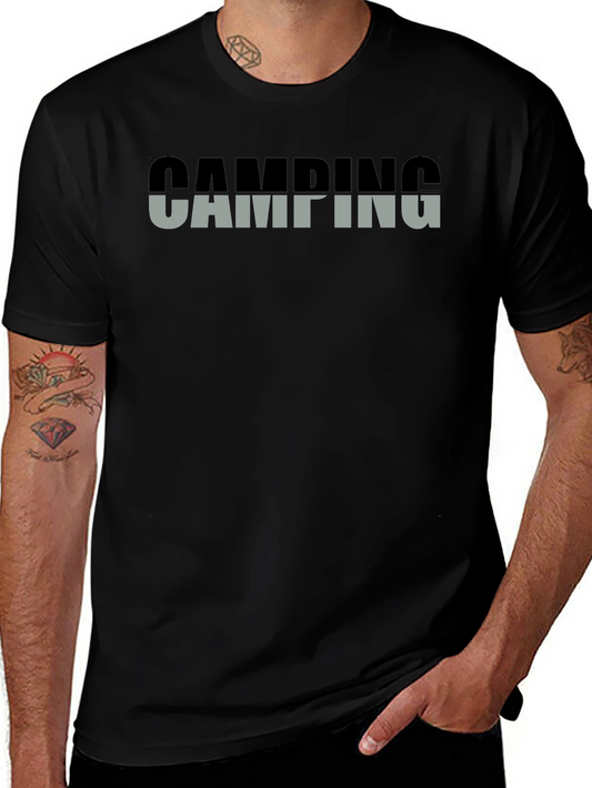 Camping Two-Tone Graphic T-Shirt