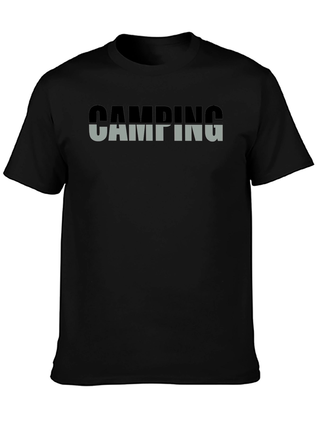 Camping Two-Tone Graphic T-Shirt