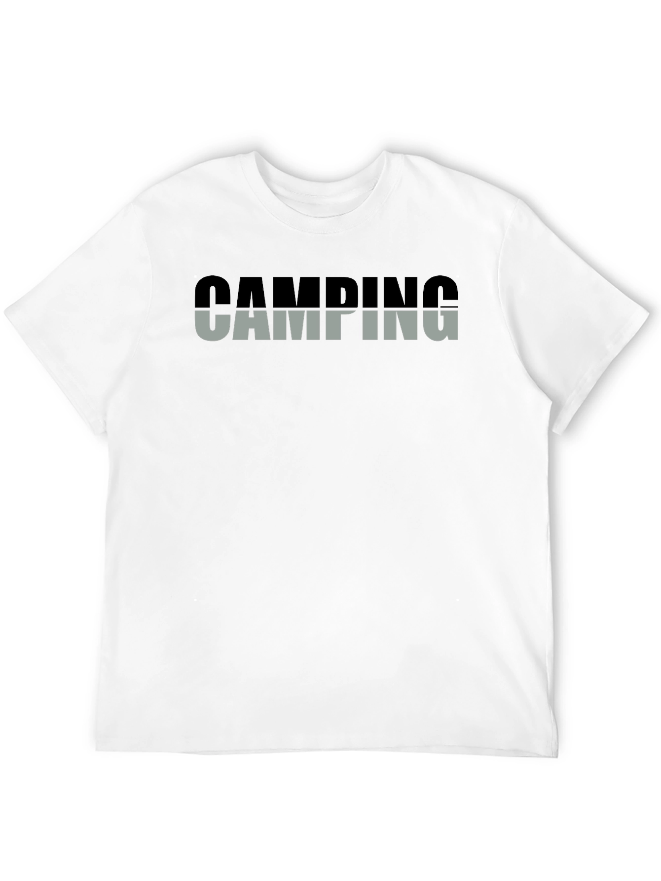 Camping Two-Tone Graphic T-Shirt