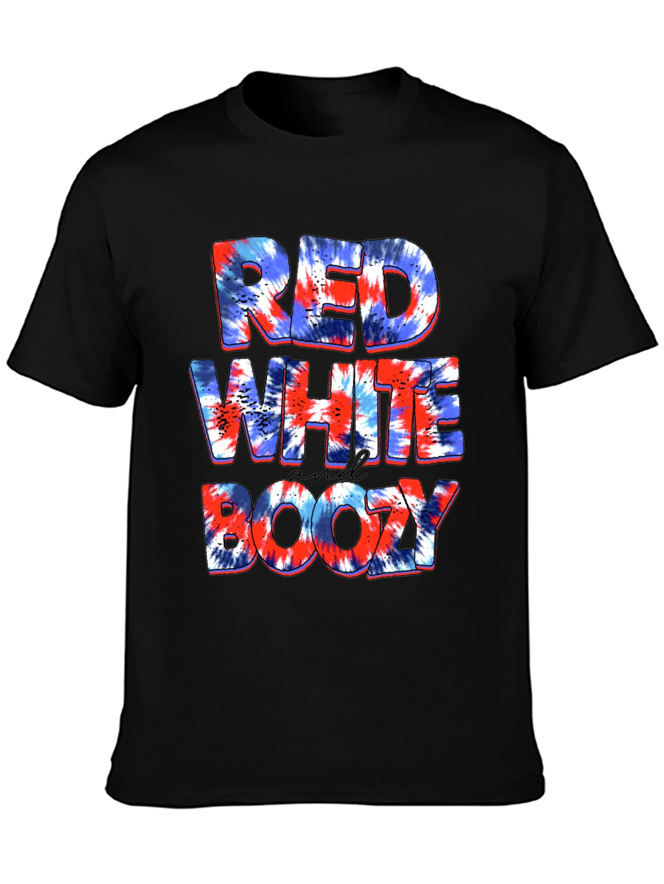 Red White and Boozy Tie Dye Graphic Tee