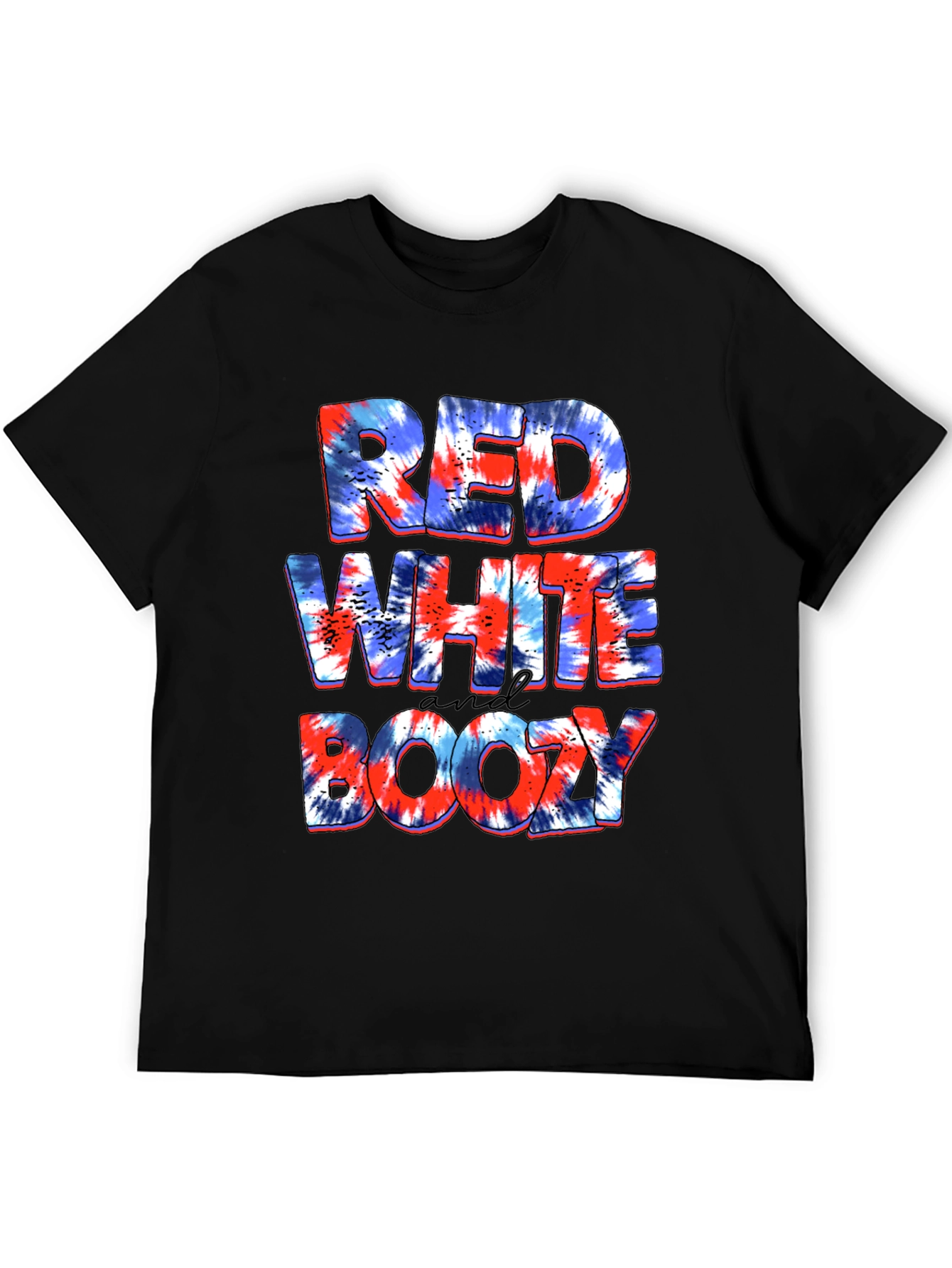 Red White and Boozy Tie Dye Graphic Tee