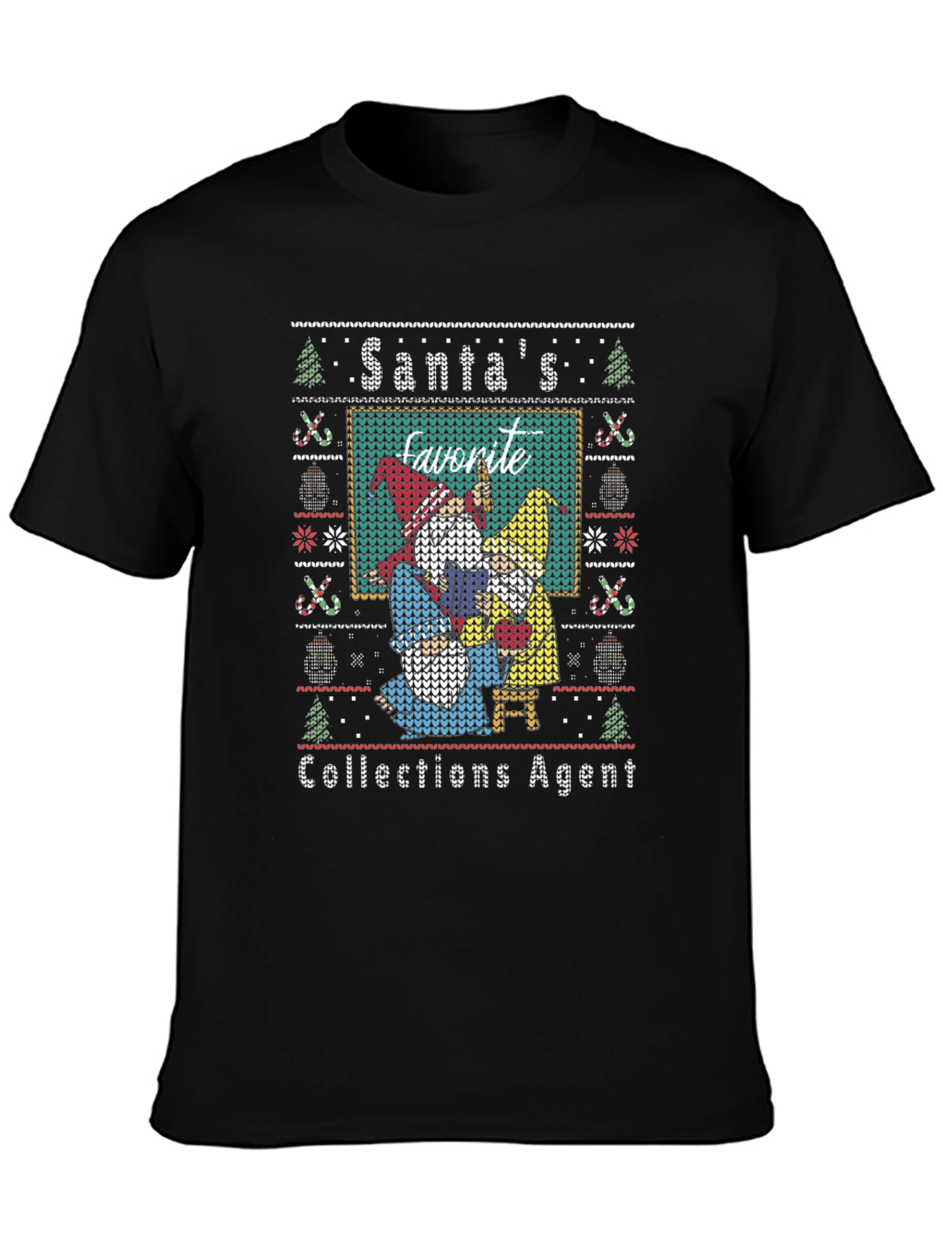 Santas Favorite Collections Agent Ugly Christmas Sweater T-Shirt