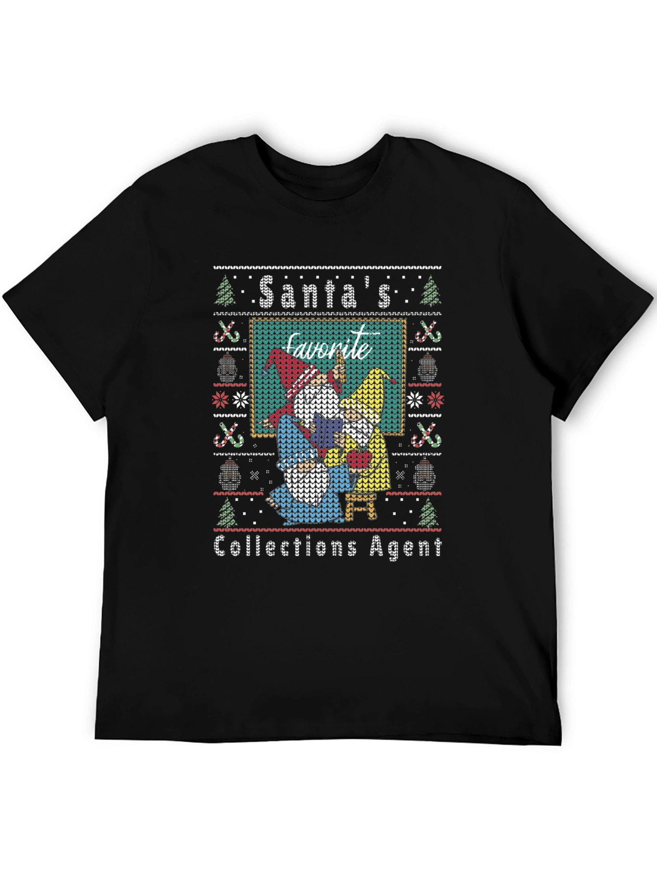 Santas Favorite Collections Agent Ugly Christmas Sweater T-Shirt