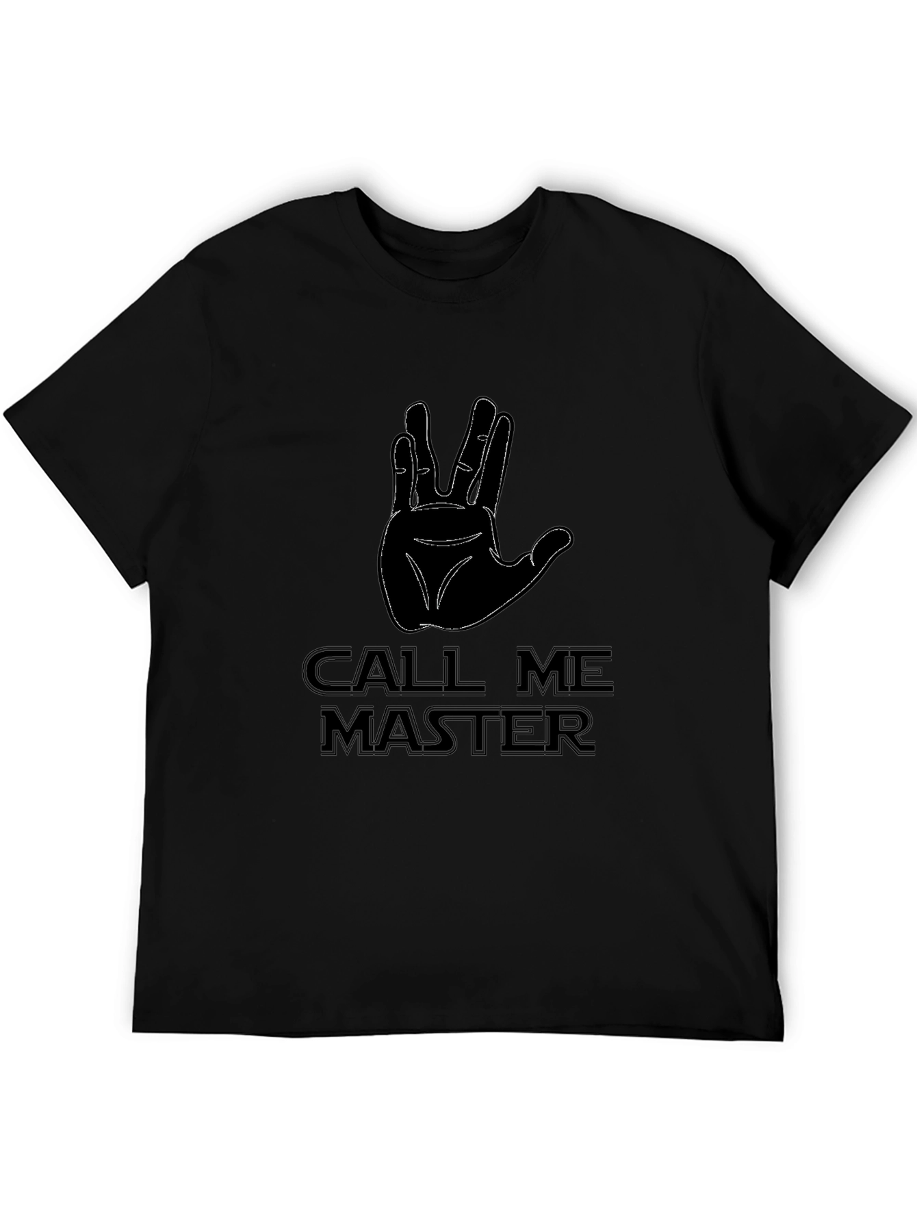 Call Me Master Star Trek Inspired Black T-Shirt