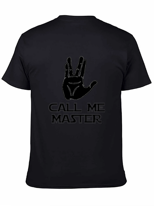 Call Me Master Star Trek Inspired Black T-Shirt