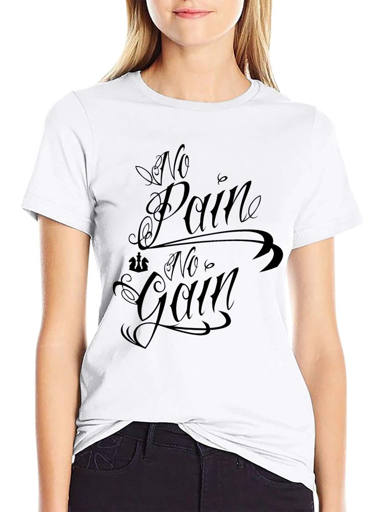 No Pain No Gain Black Graphic Tee