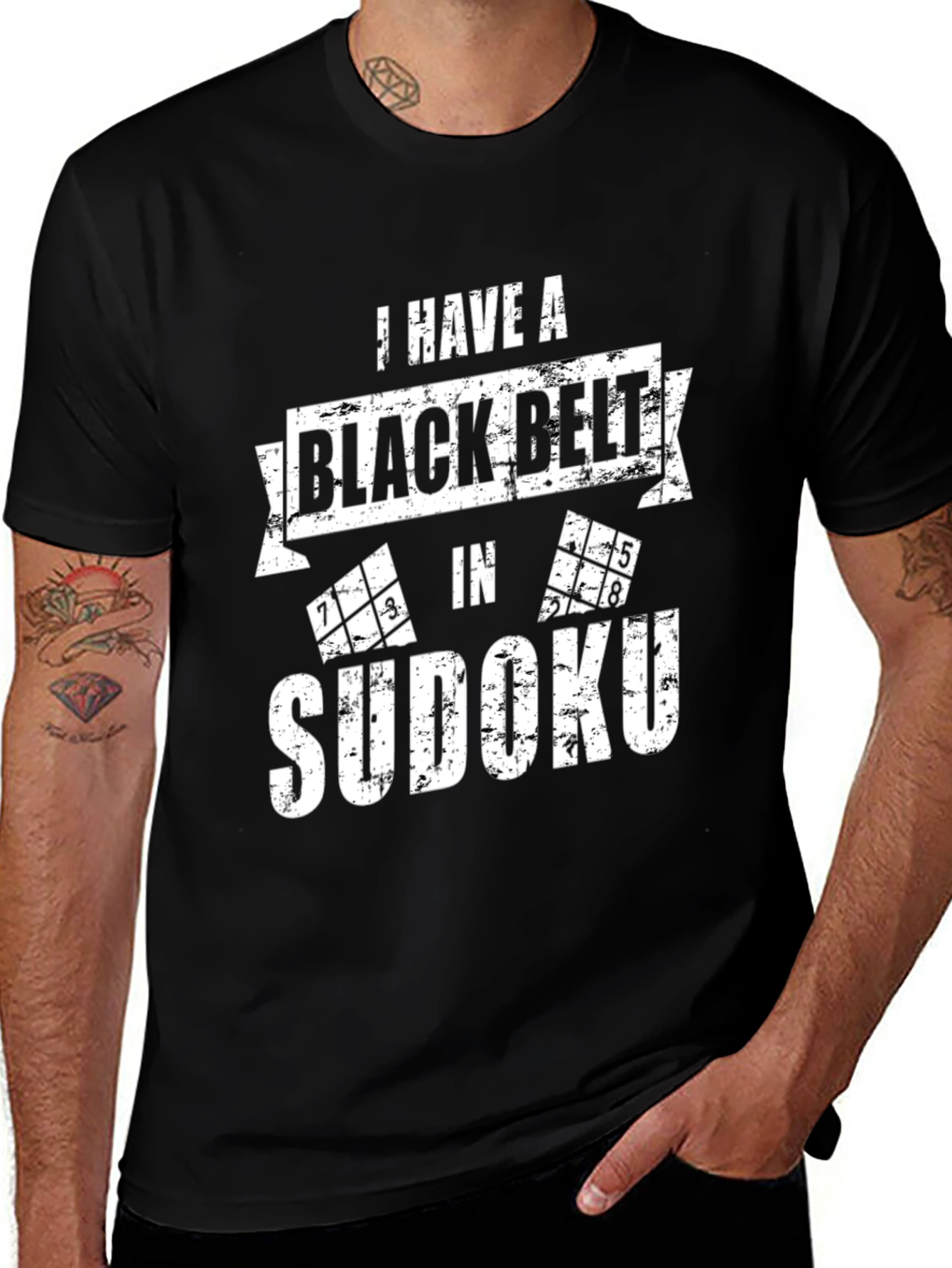 Black Belt Sudoku T-Shirt - Puzzle Master Tee