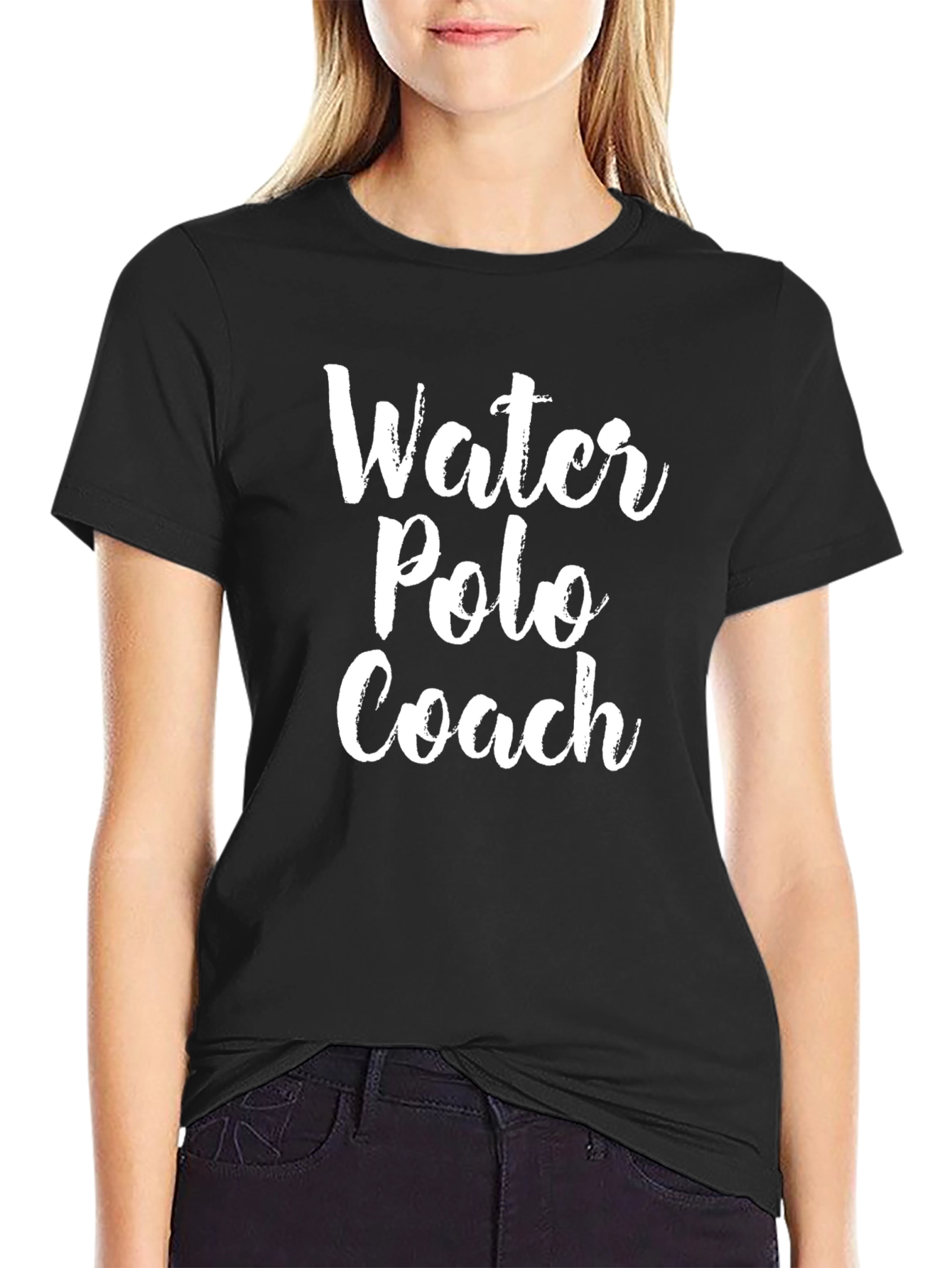 Water Polo Coach Graphic T-Shirt - Black