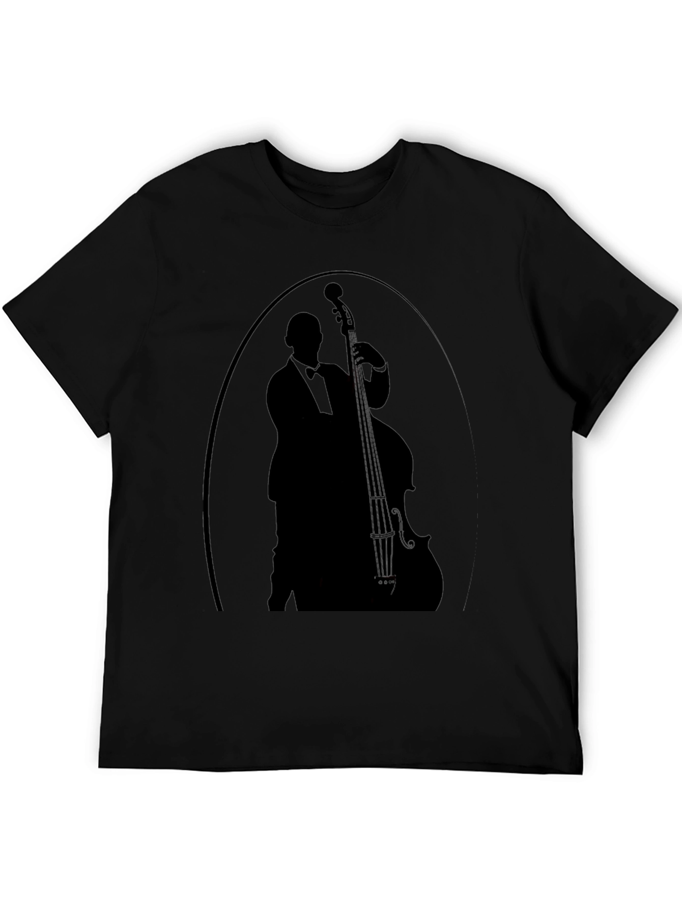 Jazz Musician Silhouette T-Shirt - Classic Black