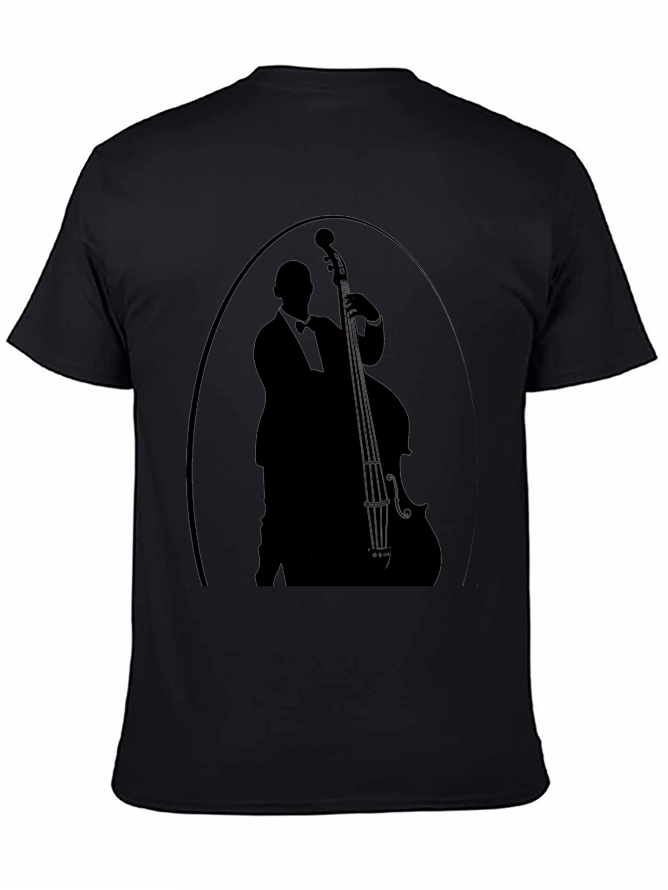 Jazz Musician Silhouette T-Shirt - Classic Black