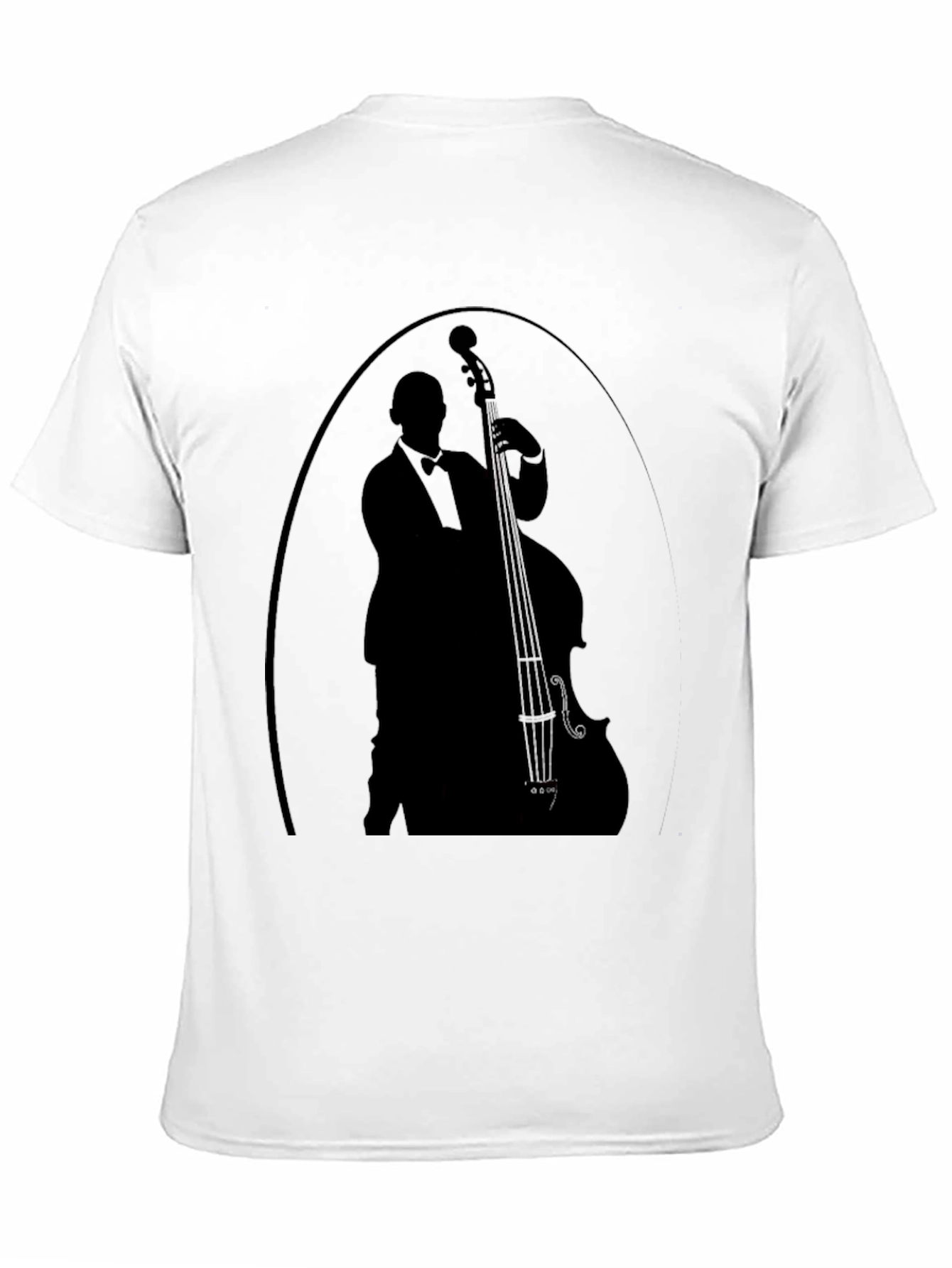 Jazz Musician Silhouette T-Shirt - Classic Black