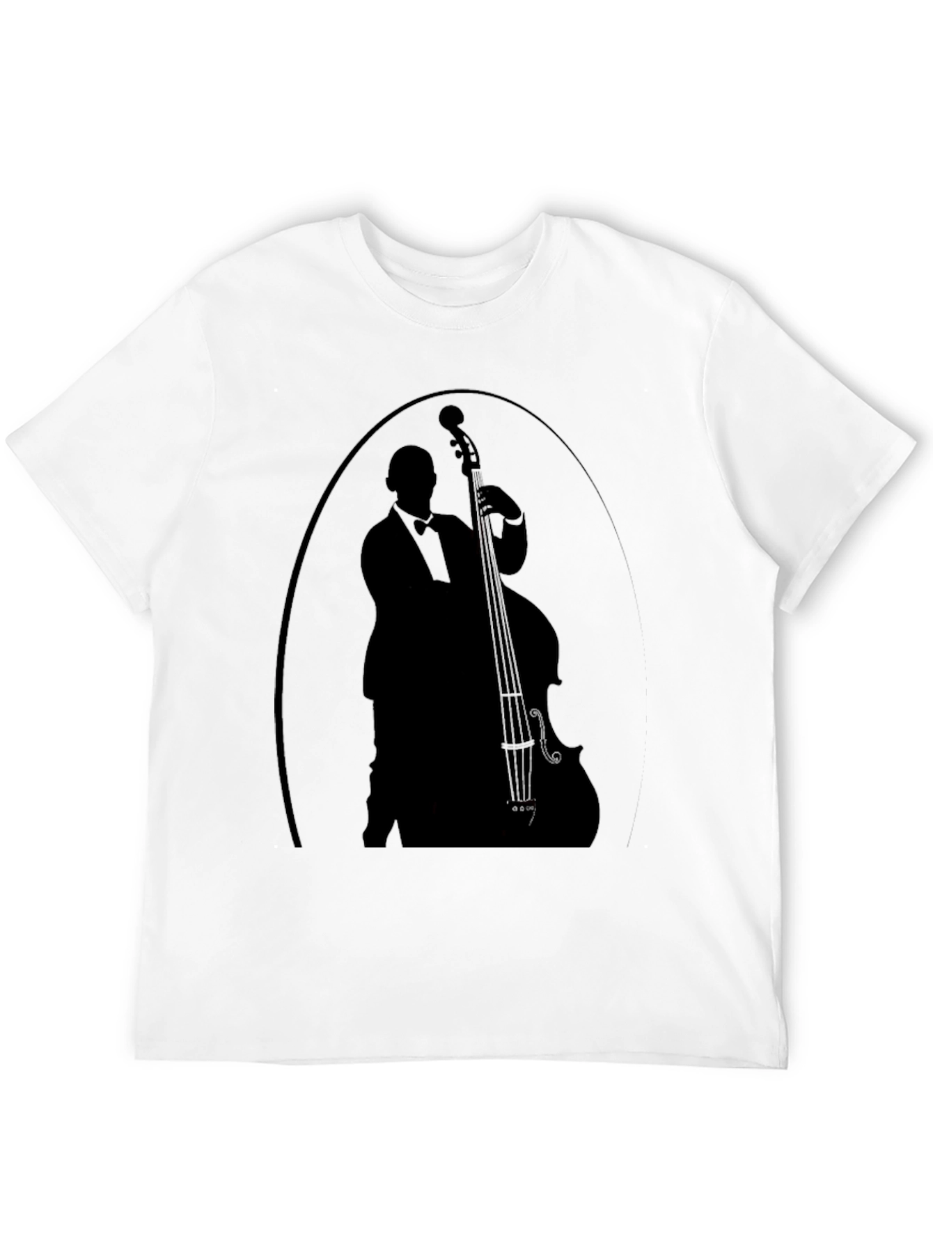 Jazz Musician Silhouette T-Shirt - Classic Black